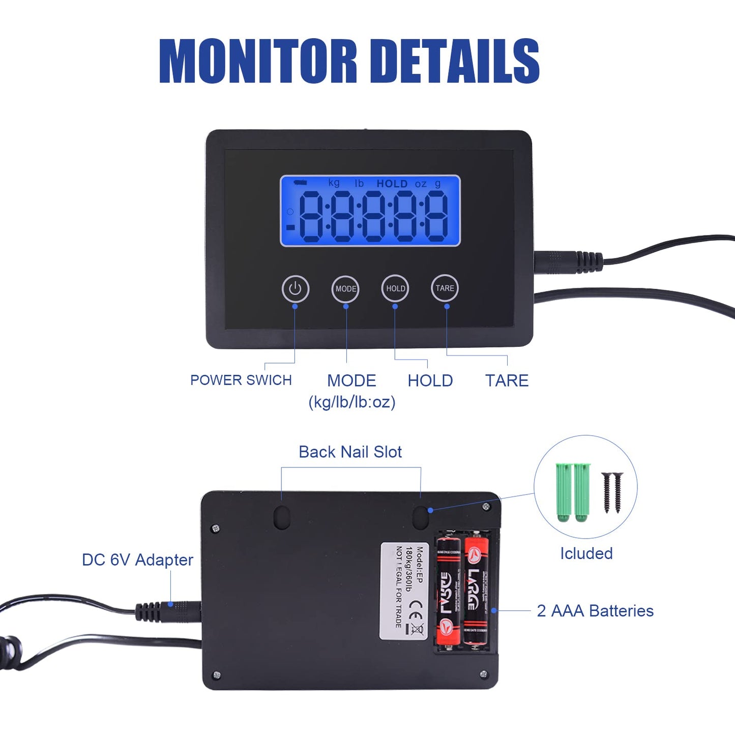 Fuzion Shipping Scale for Packages Small Business - 440lb x 0.1lb Digital Postal Scale for Packages, Shipping Package Scale, Postage Scale, Postal Scale, Luggage Scale