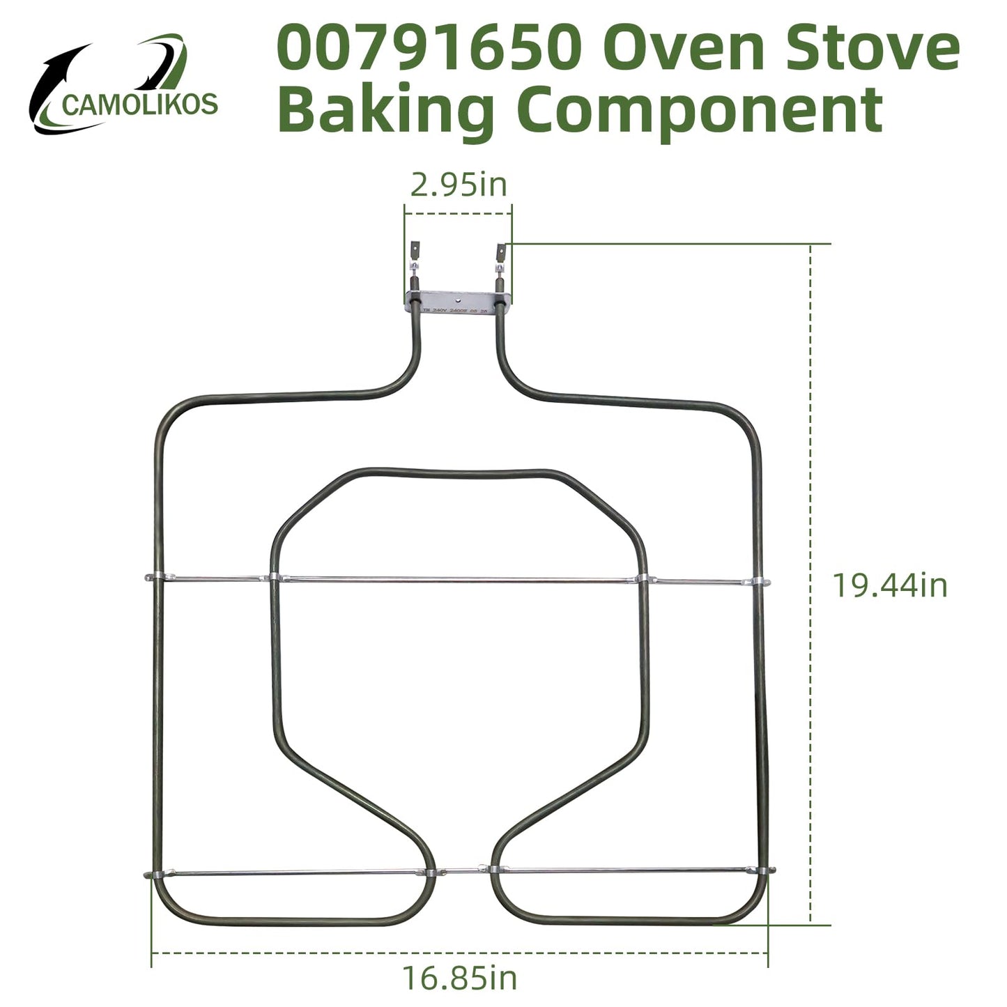 00791650 Oven Range Bake Element Compatible with Thermador part 00791650 Replacement 791650 4163328 AP5809152 PS9495682 EAP9495682