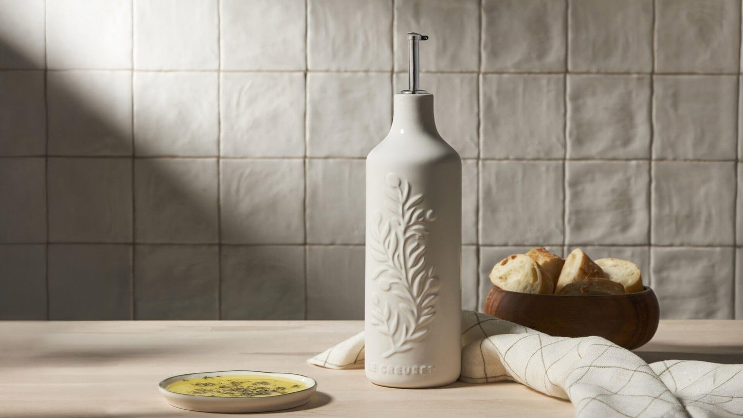Le Creuset Stoneware Olive Branch Collection Oil Cruet, 20 oz., Marseille