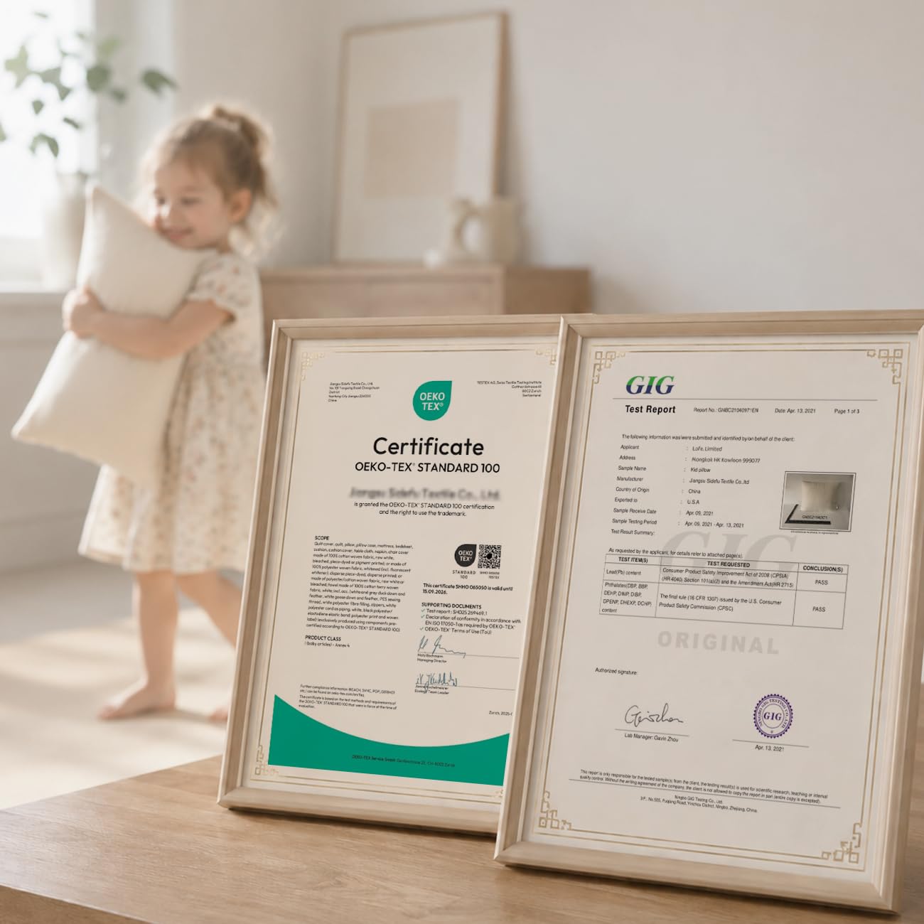 LOFE Organic Kids Pillow - 16x22 Toddler Pillow with 100% Organic Cotton Shell, 2 Pack Adjustable Loft Youth Pillow, Machine Washable Organic plilow, Soft, Perfect for Kids&Youth