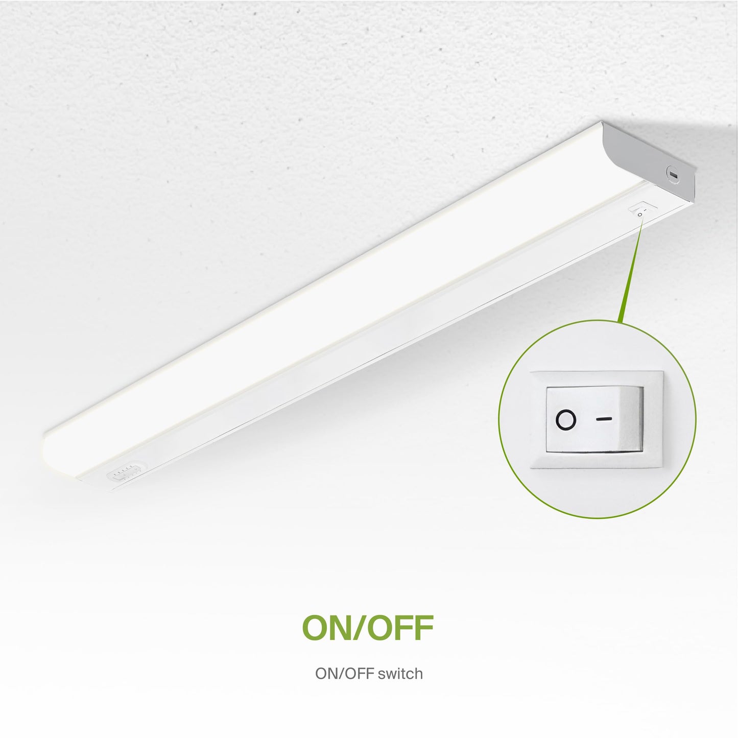 ASD LED Under Cabinet Lighting Hardwired, 32 Inch 16W 2700K-5000K Selectable, 1436LM, CRI90+, Direct Wire Linkable Under Counter Lights for Kitchen, Dimmable Under Cabinet Lights, White, UL Certified