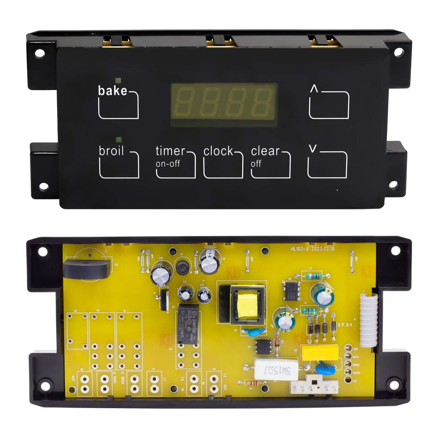 5304518661 Range Oven Control Board for Electrolux Kenmore, Gas Range 7 Button Control Board Clock 316222800