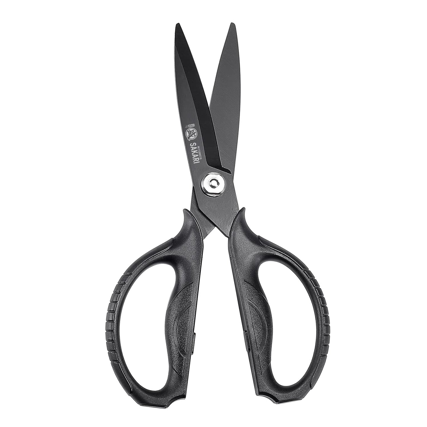 MITSUMOTO SAKARI Japanese Kitchen Scissors, Heavy Duty Poultry Shears, Detachable Titanium Plated Stainless Steel Utility Food Scissors for Meat, Chicken Bone and Herbs