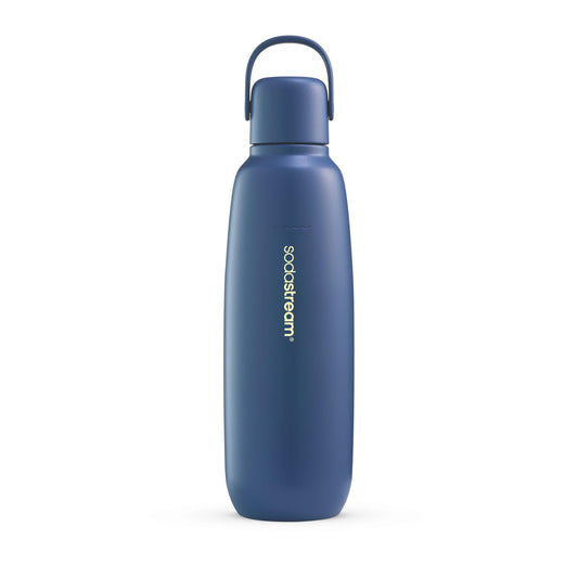 sodastream Fizz & Go Cool - All Metal Bottle (Storm) Carbonating Bottle Capacity, 0.9L