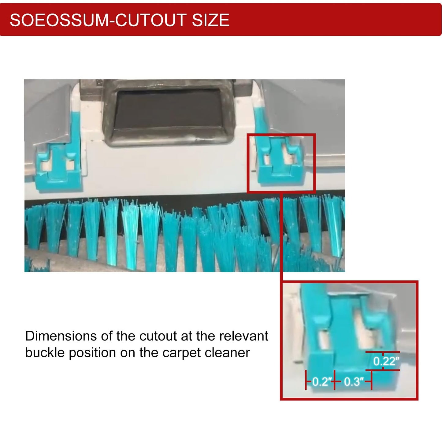 SOEOSSUM Replacement Front Floor Nozzle Assembly-OEM Part #440014442 (Without Sprayer),Compatible with Hoover Carpet Cleaner SmartWash 2nd Generation & SmartWash PET FH52000G/FH52001G