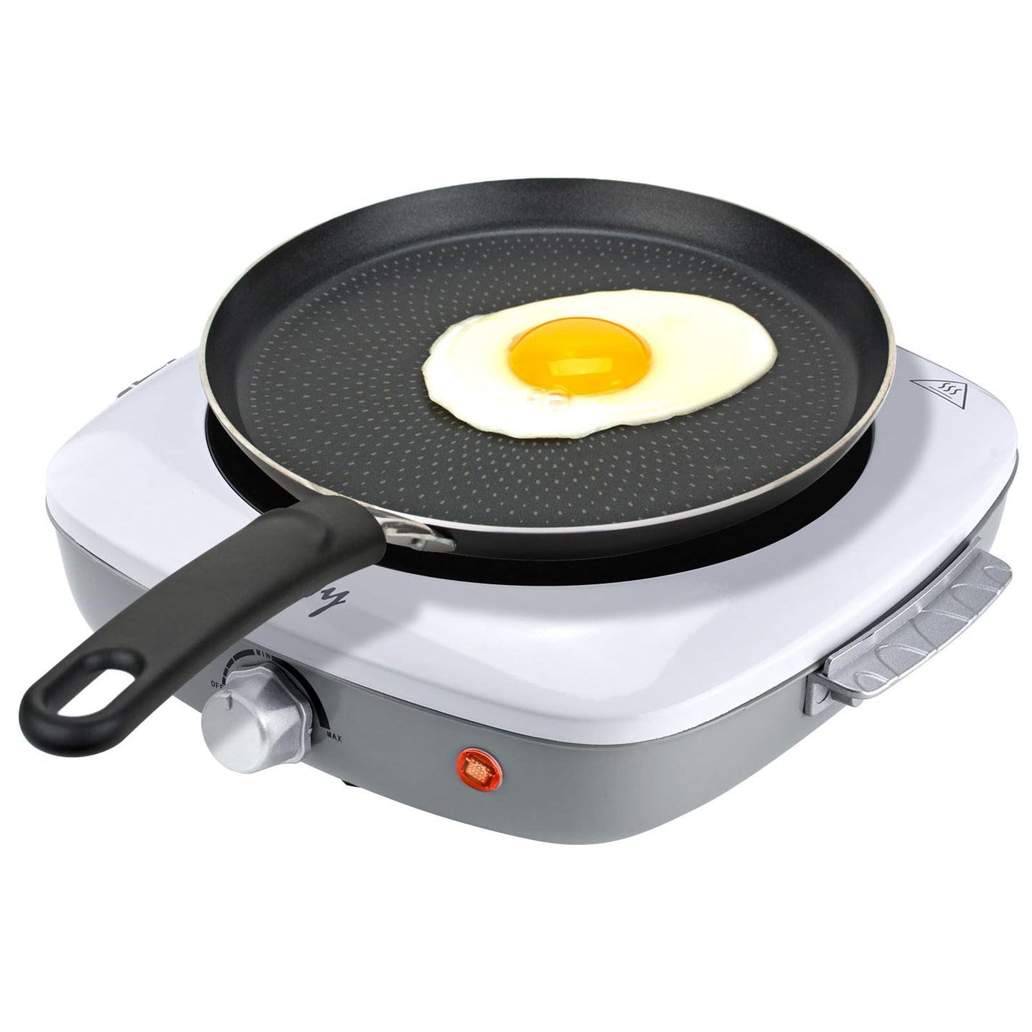 Davivy Single Burner Electric Hot Plate, 1200W Portable Cooktop with Scratch-Resistant Ceramic Glass, Lightweight 3.1lbs with Handle for Easy Carry – Ideal for Travel, Dorms, and Home Kitchen