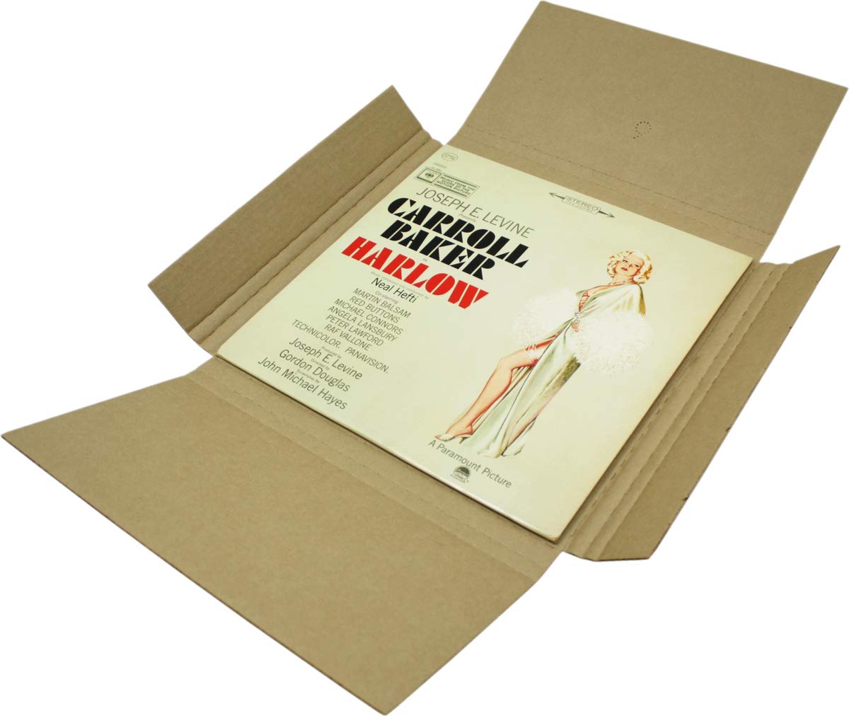 (25) White Vinyl Record LP Shipping Mailer Boxes - Holds 1 to 3 12" Records - Adjustable Height - STRONG 32 ECT Cardboard #12BC01VDWH