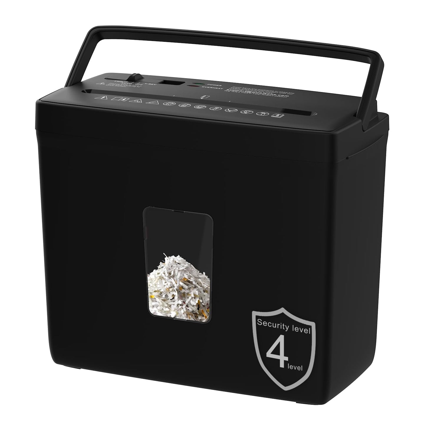 Suntiko Paper Shredder for Home Use,5 Sheets Small Cross Cut Paper Shredder,P-4 Security Level with 2.38-Gallon Basket, 4-Mode Design-Durable & Fast and Jam Proof for Home Office Utilization