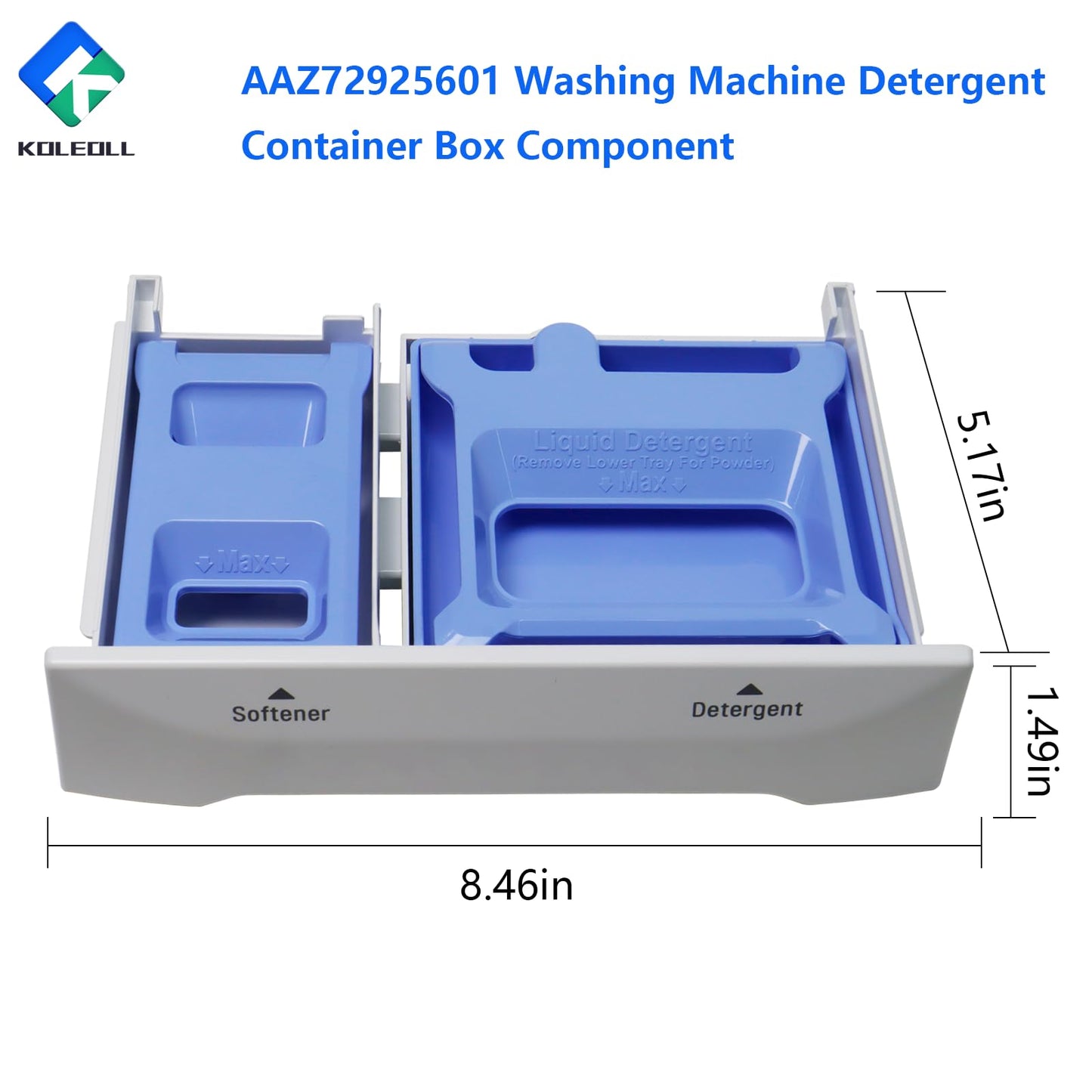AAZ72925601 Washer Detergent Container Box Assembly Compatible With LG Washer Replaces AAZ73855901 2652392 AP5217542 PS3530587 EAP3530587