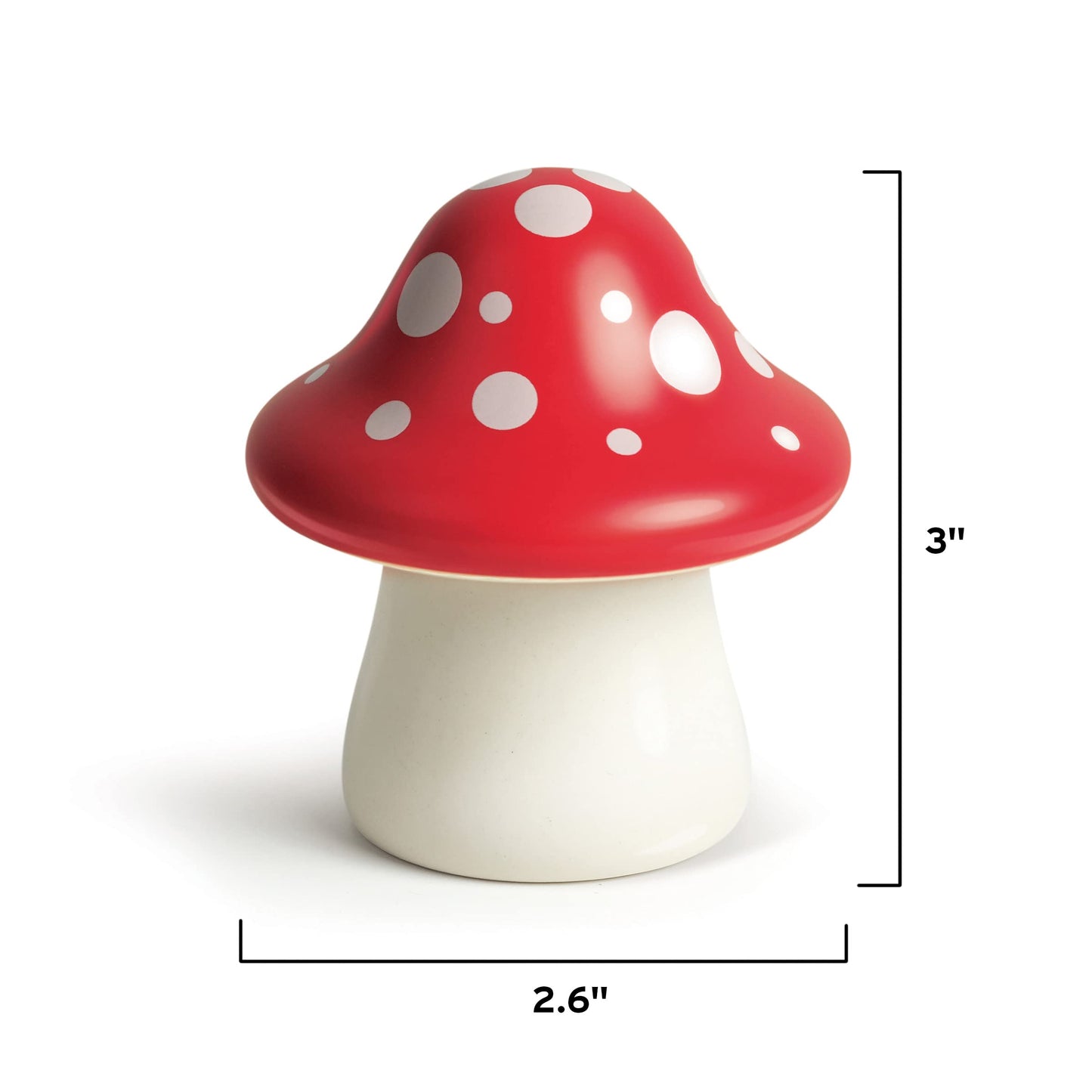 Genuine Fred Merry Mushroom, Decorative Ceramic Match Striker and Storage