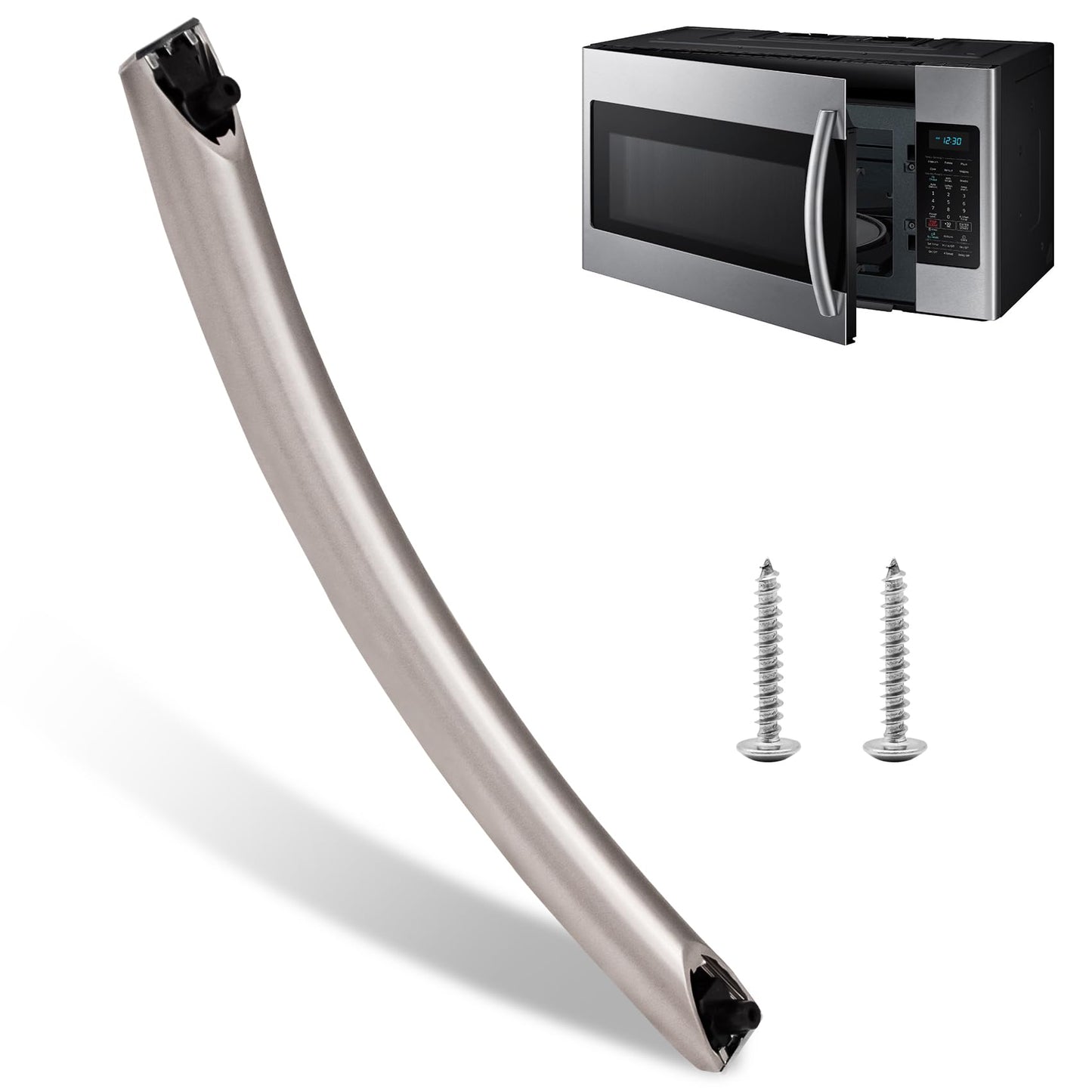 ME16A4021AS Microwave Door Handle, DE94-04313F Assembly Handle Compitable with Samsung Microwave Handle me16a4021as, Includes 2 Screws