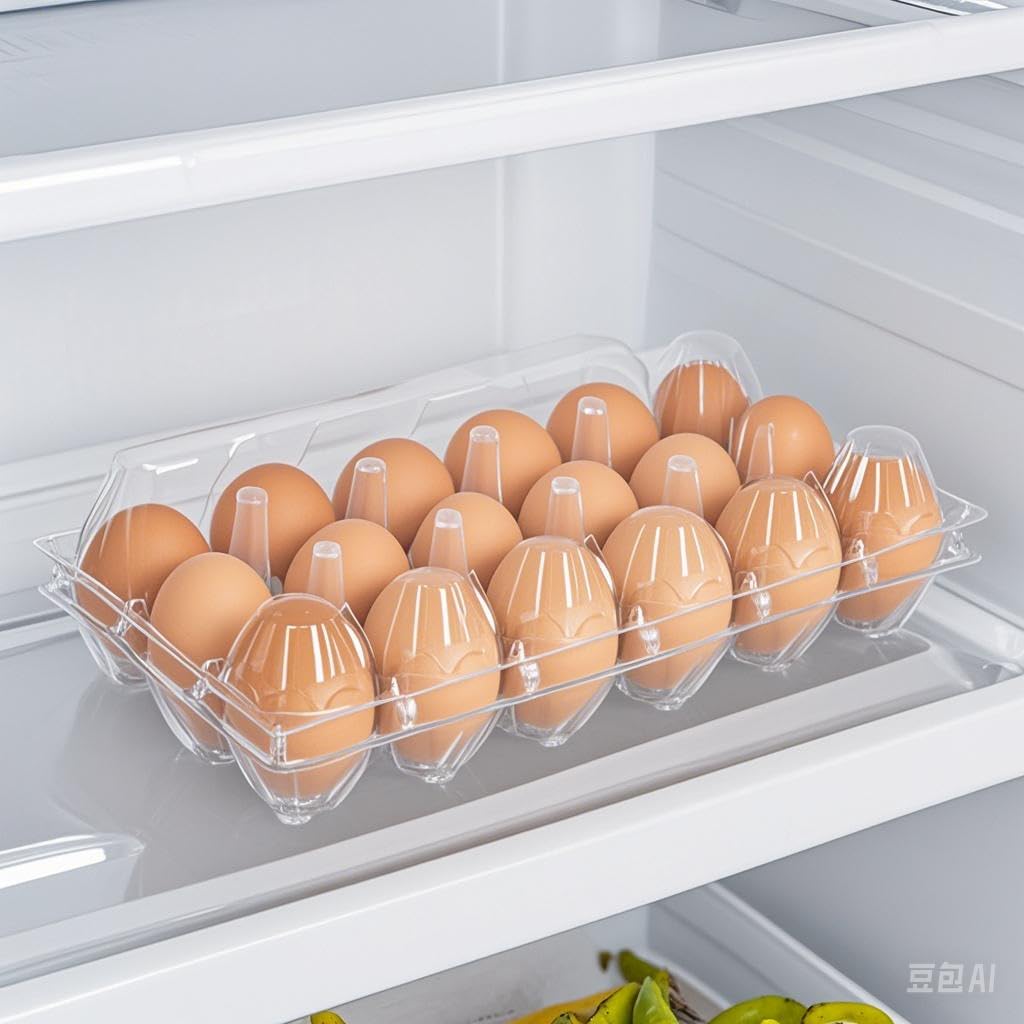 FUailiYY 60 pc Plastic Bulk EggCarton,18 cone egg carton cheap bulk, Suitable For Storing Egg in Farmers' Markets, Supermarkets, Kitchens(3 * 6)