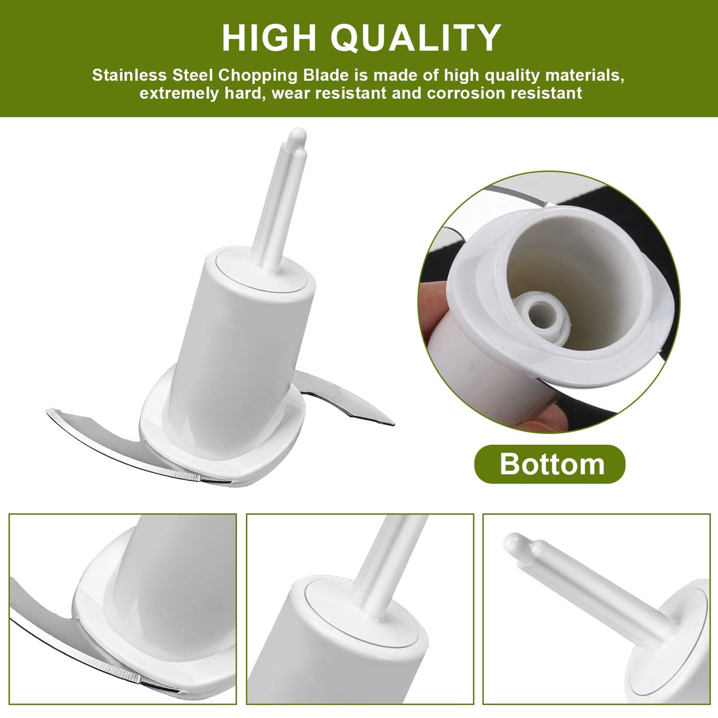 CH-4CB Fit for Cuisinart Mini Prep Plus Food Processor Replacement Chopping Blade, Only Fit CH-4CB Replacement Chopping Blade, Compatible with CH-4, CH-4BK, CH-4DC 4 Cup Chopper/Grinder Chopping Blade