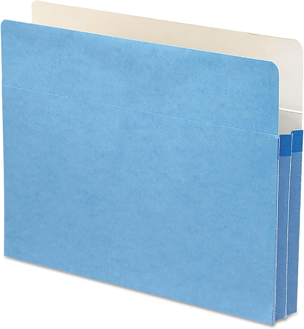 Smead File Pocket, Straight-Cut Tab, 1-3/4" Expansion, Letter Size, Blue, 25 per Box (73215)