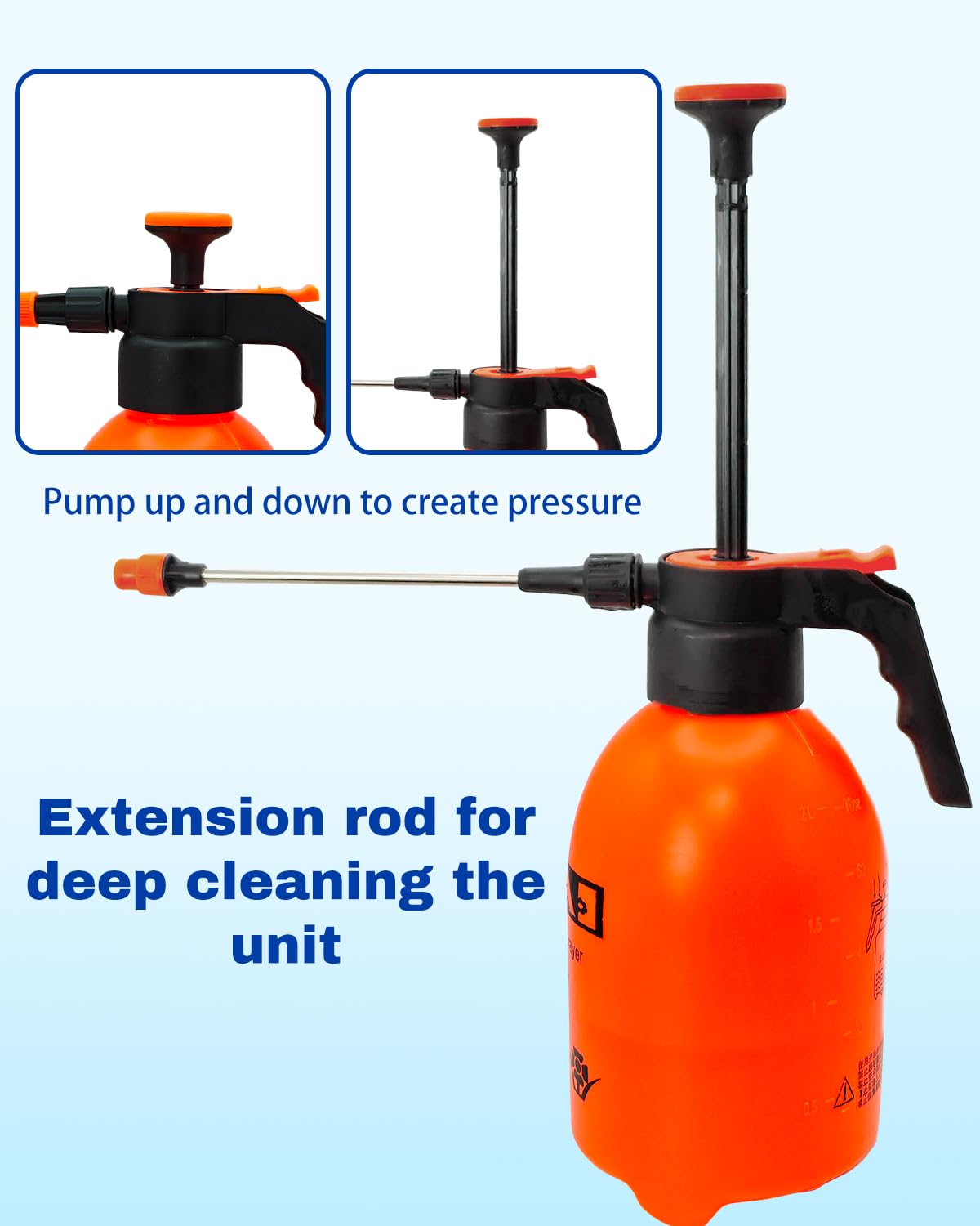 Piemow Mini Split Cleaning Kit - 14 Pcs Air Conditioner Cleaning Accessories, AC Flush Kit Includes 2L High Pressure Sprayer, Split Clean Bag, Drain Hose, Brush and More
