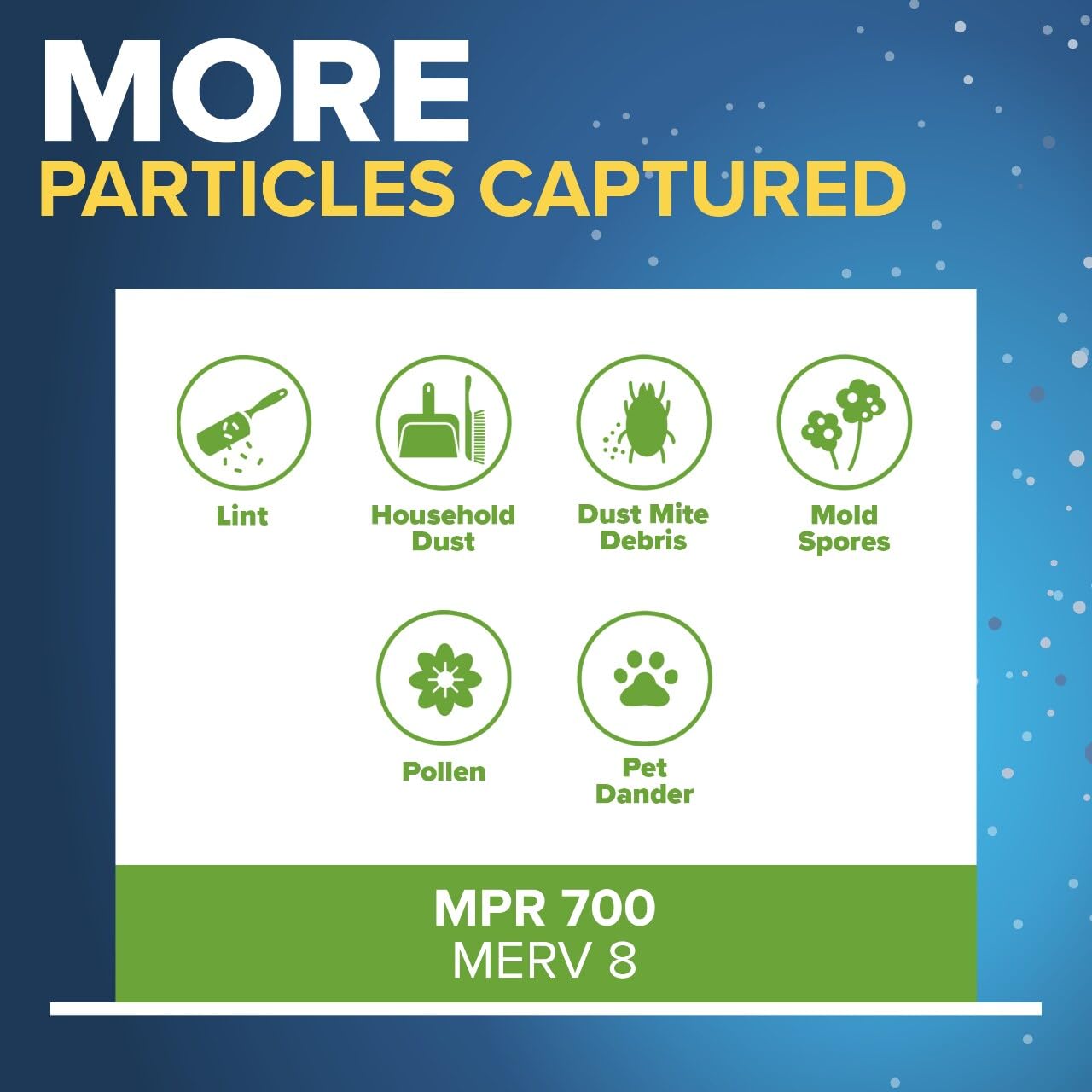 Filtrete 14x25x1 AC Furnace Air Filter, MPR 700, MERV 8, Tough on Pollen, Easy on Airflow, 3-Month Pleated 1-Inch Electrostatic Air Cleaning Filter, 2-Pack (Actual Size 13.81 x 24.81 x 0.81 in)