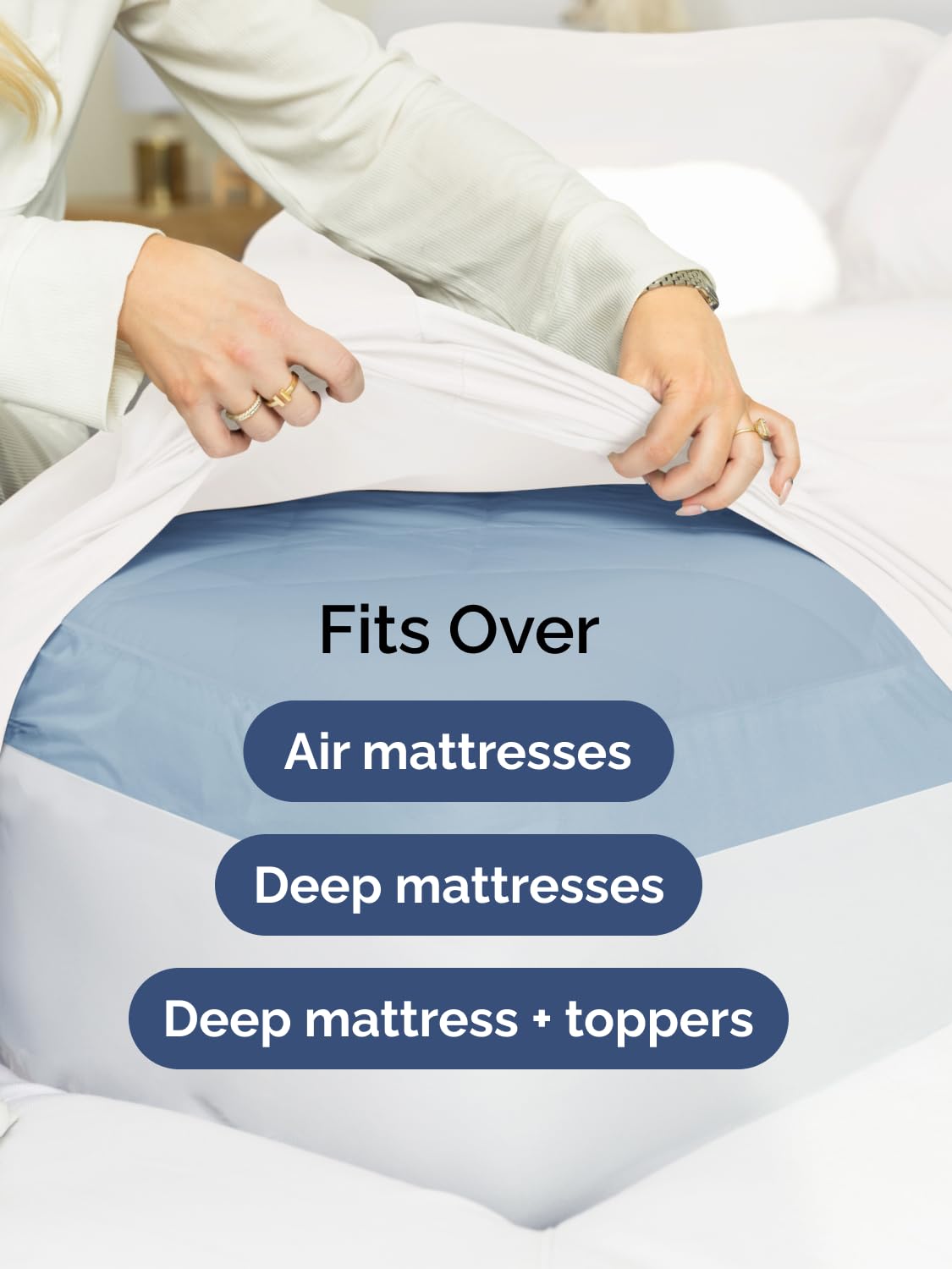 Extra Deep King Sheet Set - 6 Piece Breathable and Cooling Sheets - Hotel Luxury Bedding for Women, Men, Kids & Teens - Easy & Secure Fit - Soft, Wrinkle Free and Comfy - Extra Deep Pockets - White