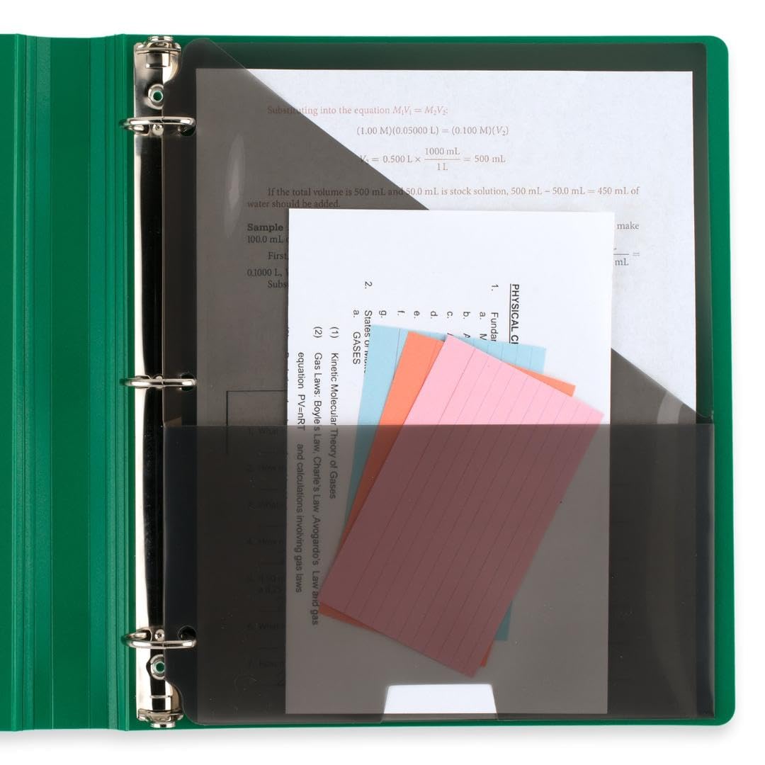 Five Star 3-Ring Binder + Study App, 6 Pack, 1 Inch Binder with D Rings and Customizable Clear View Cover, 225 Sheet Capacity, Assorted Colors (261440-23)