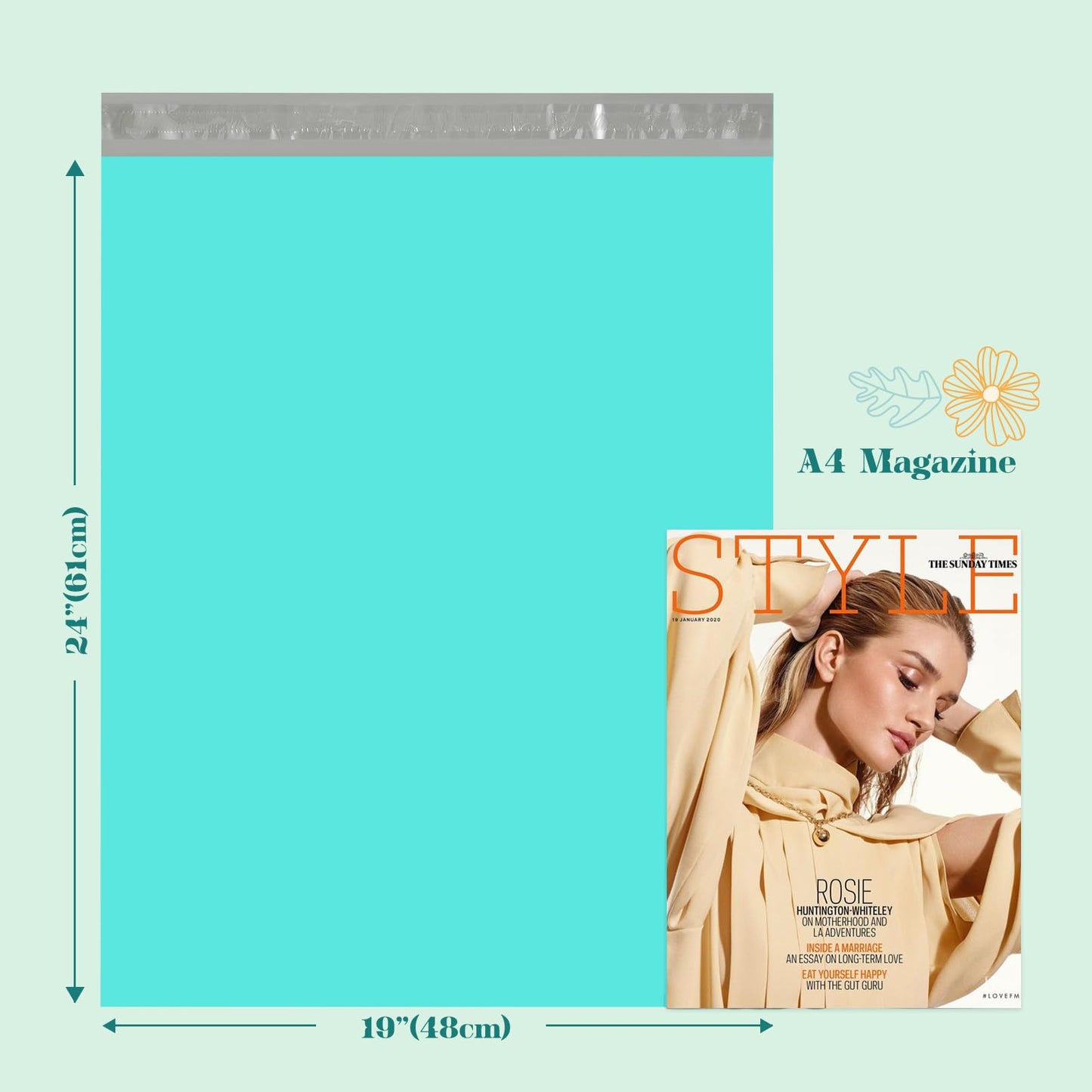Fuxury 19x24 Inch 100 Pack Large Poly Mailers Shipping Envelopes Bags Teal,Self Adhesive Mailers Poly Shipping Bags for Small Clothing Business,Waterproof and Flexible polymailers,Keep Items Protected