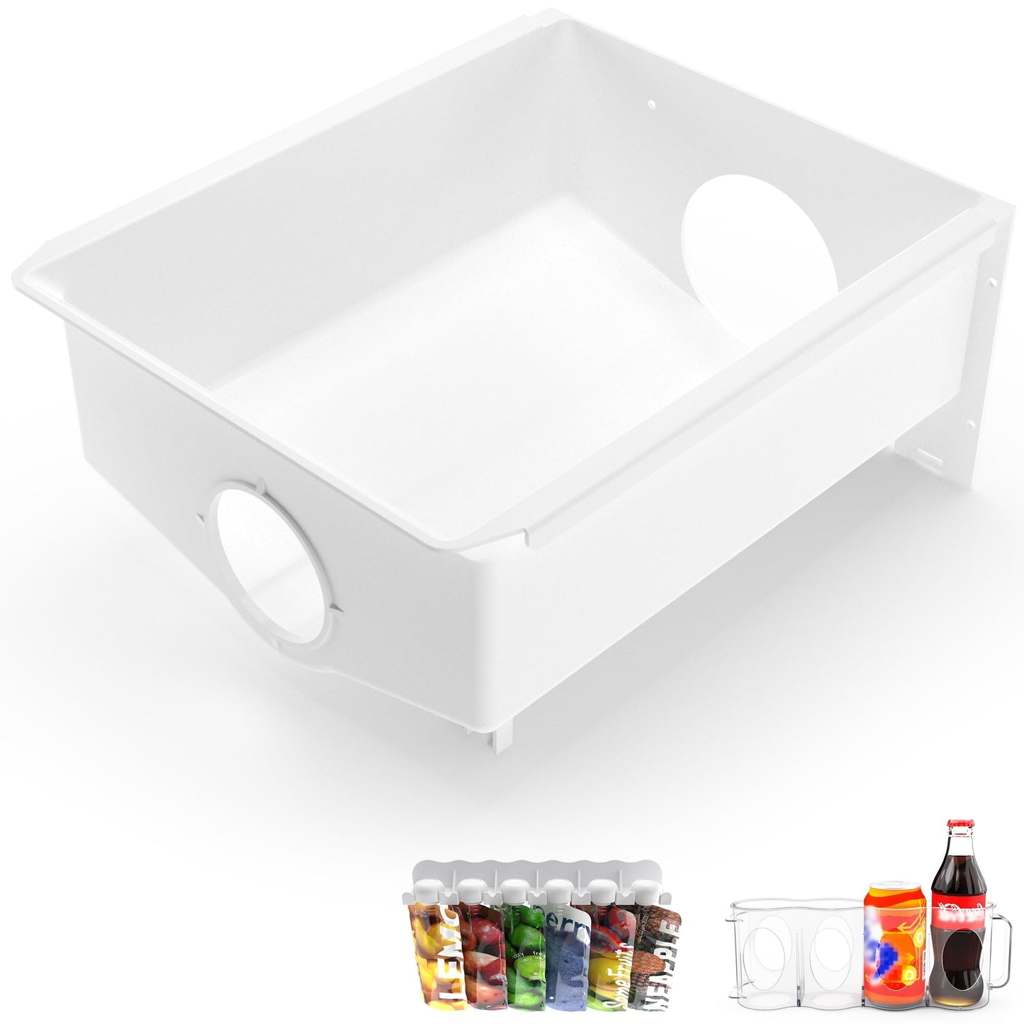 Upgraded W10670845 WPW10670845 ice Maker Replacement Compatible with Whirl-Pool Ken-More AMA-na Refrigerator Parts PS11757044 Fits for AP6023698 Whirlpool Ice Bucket Replacement