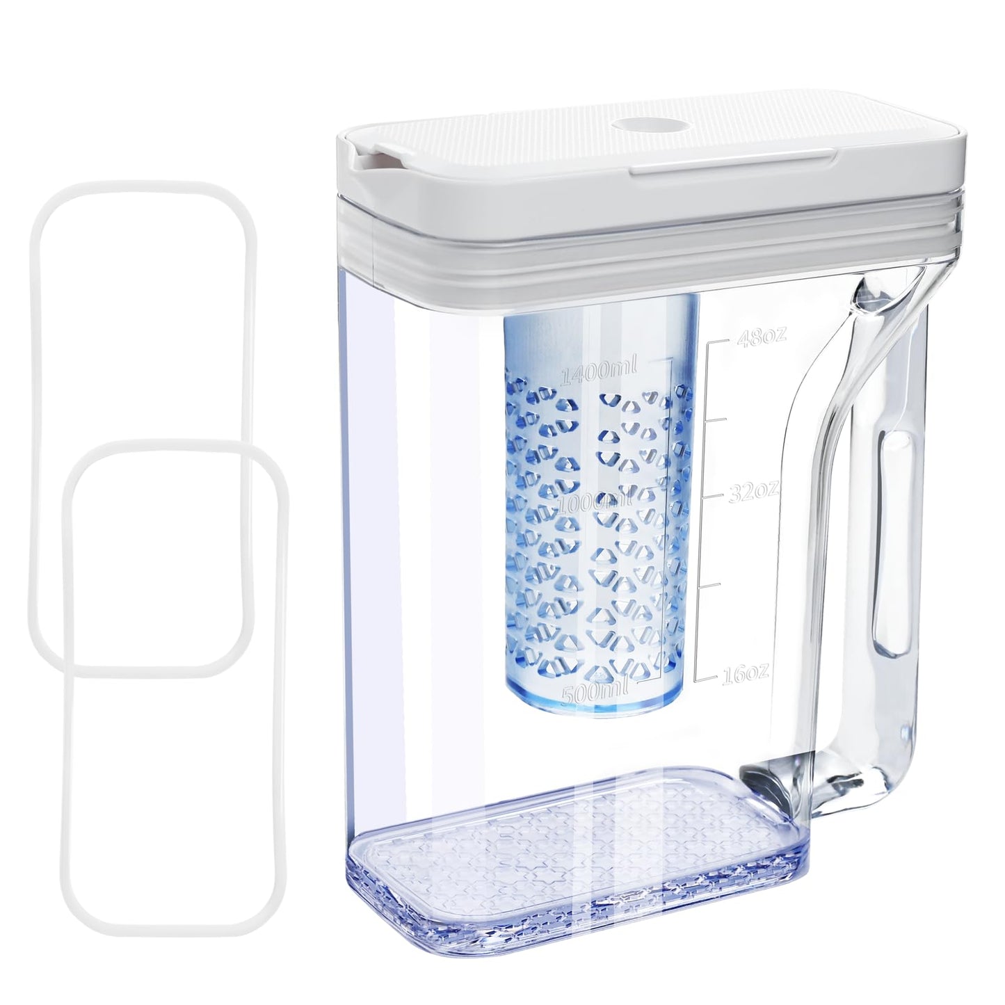 Upgraded Refrigerator water Pitcher DA97-17395A Compatible With Samsung Fridge water Reservoir, Double sealing Fridge reservoir NO leak, Water Tank Fit Samsung Refrigerator (White)