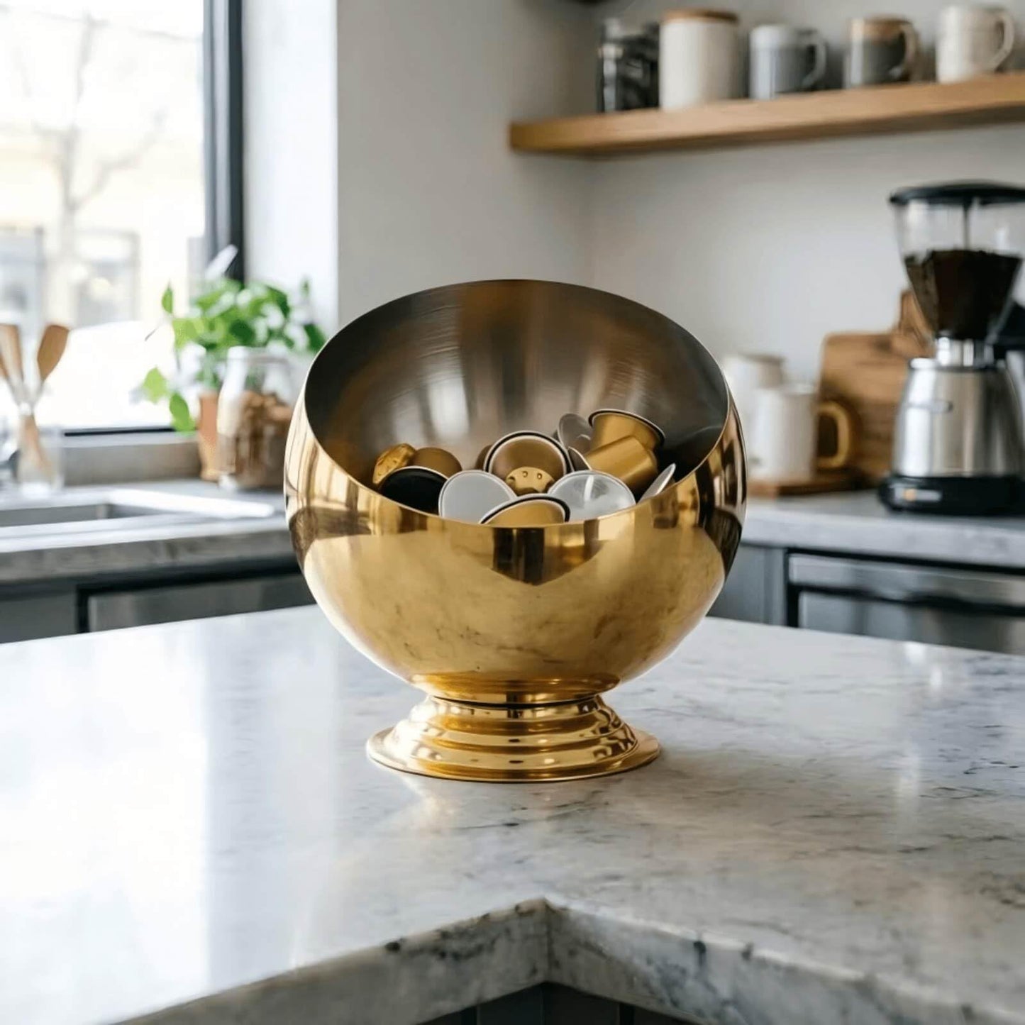 VAWNKUKN Coffee Pod Holder-Coffee Pod Storage-K Cup Holder-Espresso Pod Holder-Coffee Pod Organizer（GOLD