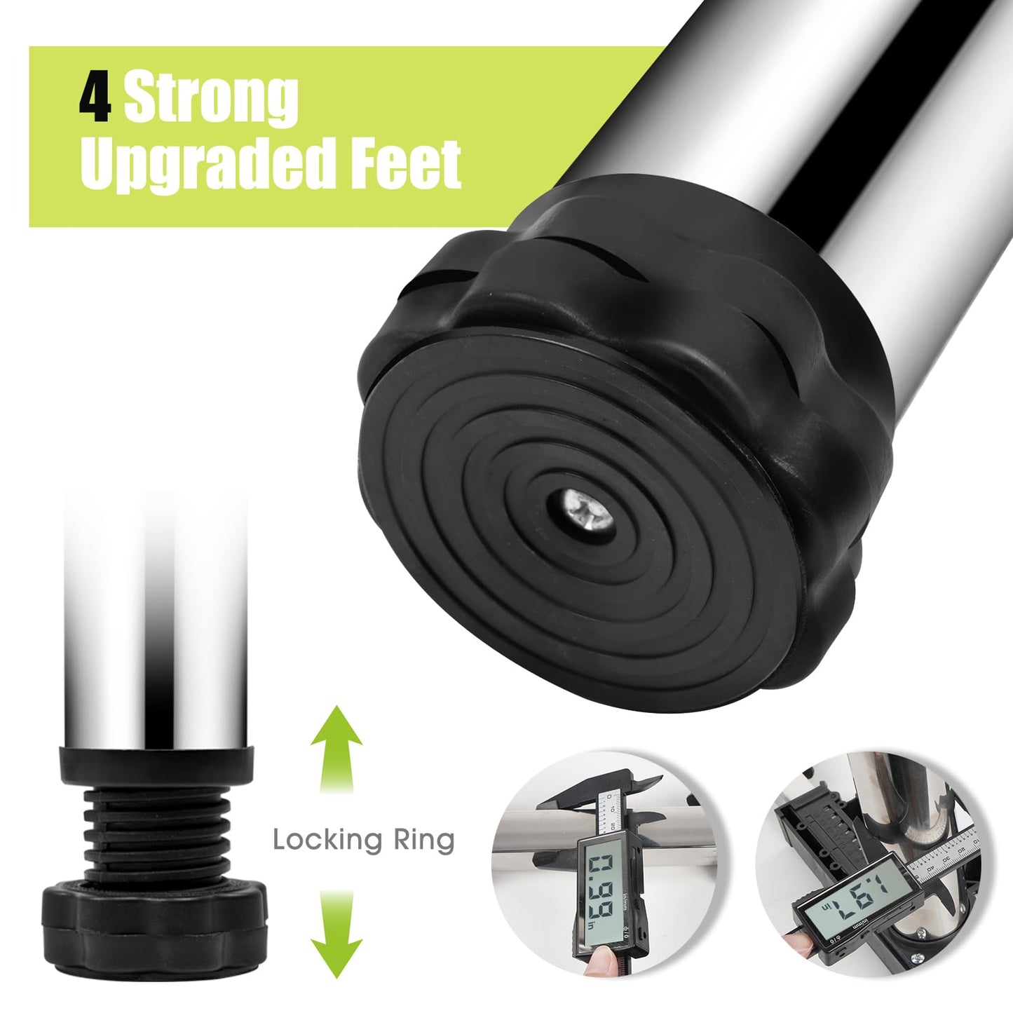 Ailahloe Mini Fridge Stand with 4 storage Feet (11.4"-12.6" High), Adjustable Base Tray Anti-Vibration for Mini Refrigerator Stand Washing Machine Stand Pedestal Dryer Dishwasher AC, Max Load 340LBS