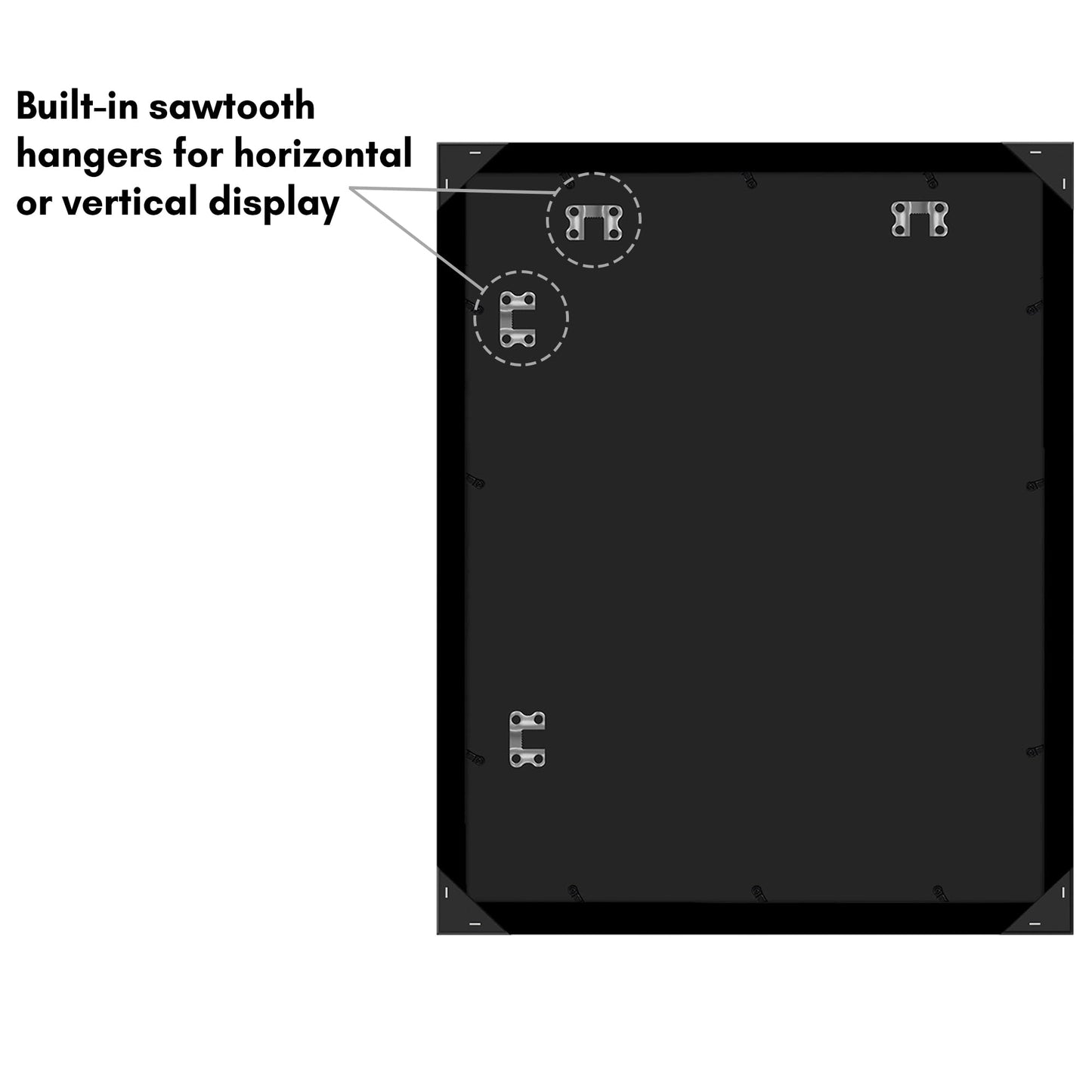 Americanflat 22x28 Poster Frame with Polished Plexiglass - Use as 18x24 Frame with Mat or Display 22x28 Photo Without Mat - Epic Collection - Wide Picture Frames for Wall Display - Black