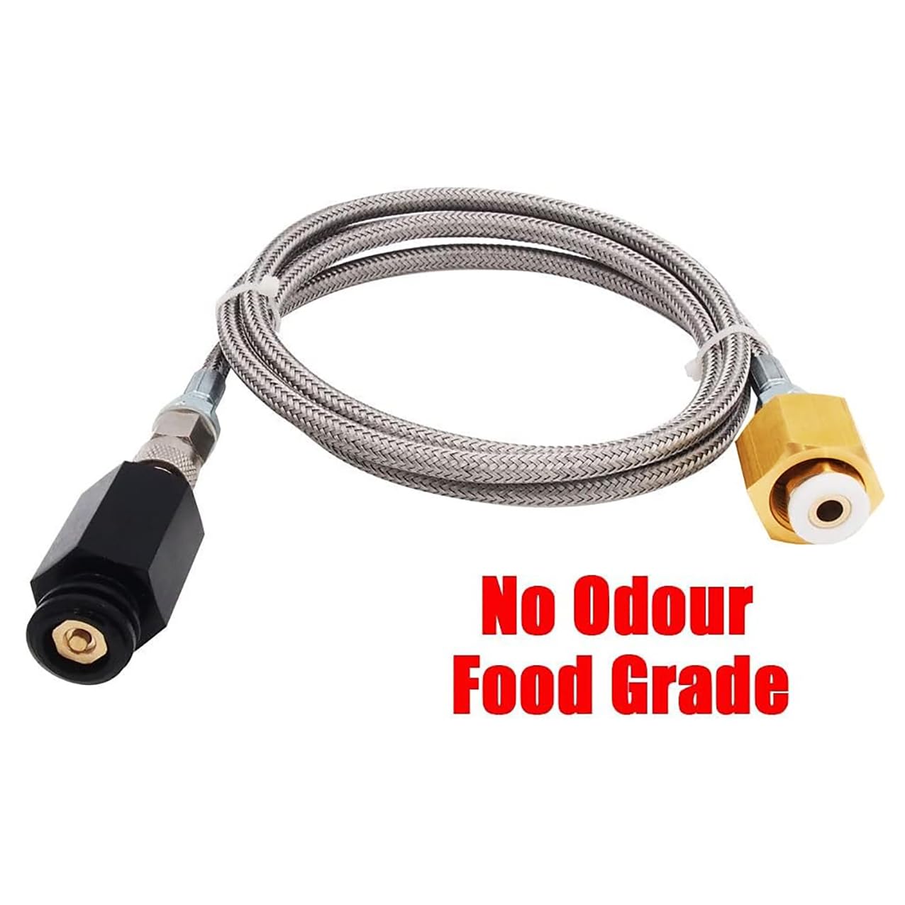 Upgrade Soda Machine Co2 Adapter Hose with High Pressure 60in Stainless Steel Hose,CGA320 to TR21-4 Carbonated Water Soda Maker Co2 Fill Kit Compatible with OneTouch/Jet/Aqua Fizz Soda Maker