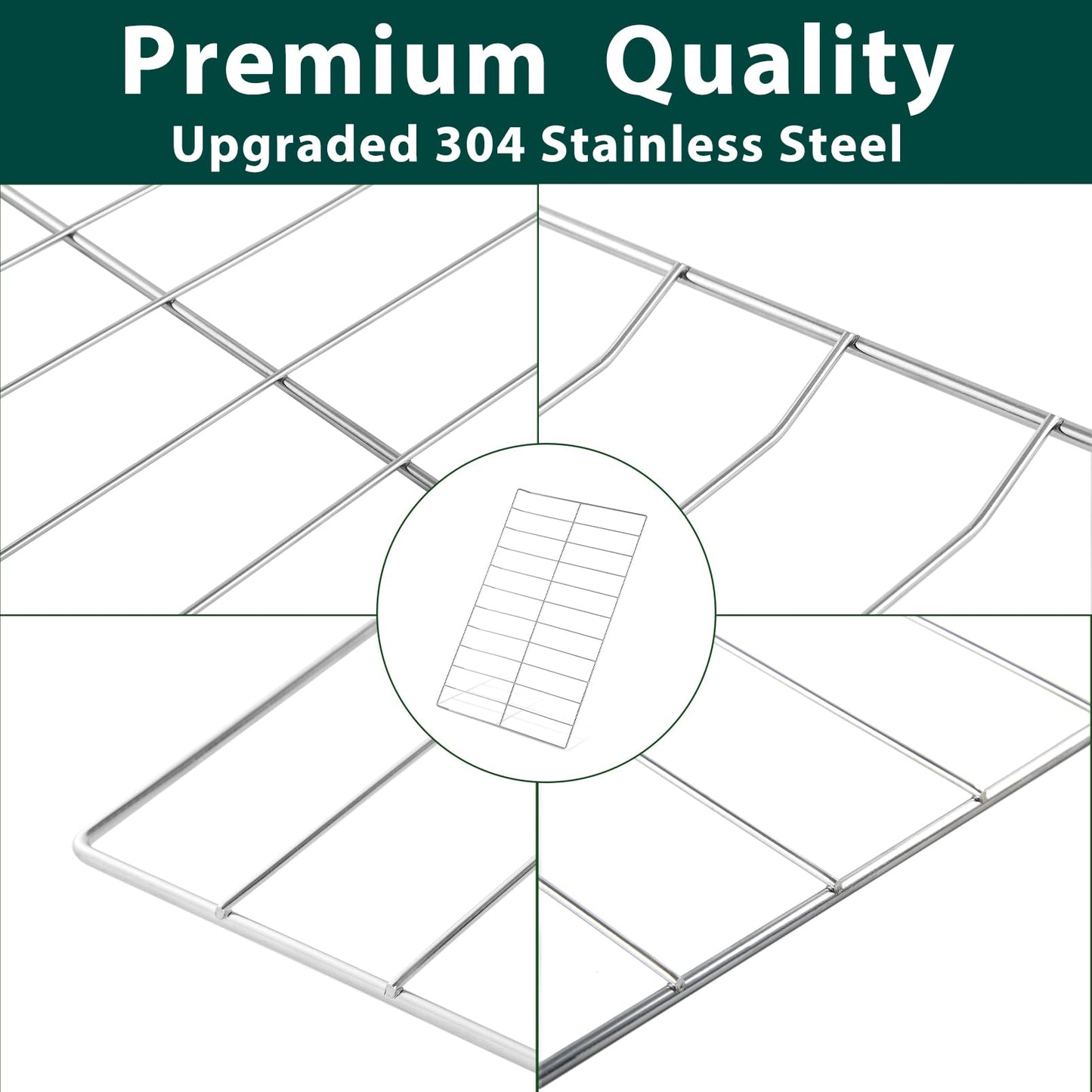 Anniparts W10550642 Oven Rack Stove Replacement Parts for Whirlpool Oven Rack 304 Stainless Steel WFG320M0MS Rack-Flat Amana WFG320M0BS3 Gas Stove Wire Rack WFG505M0BS3 WPW10550642 Rack-Oven 1 Pcs