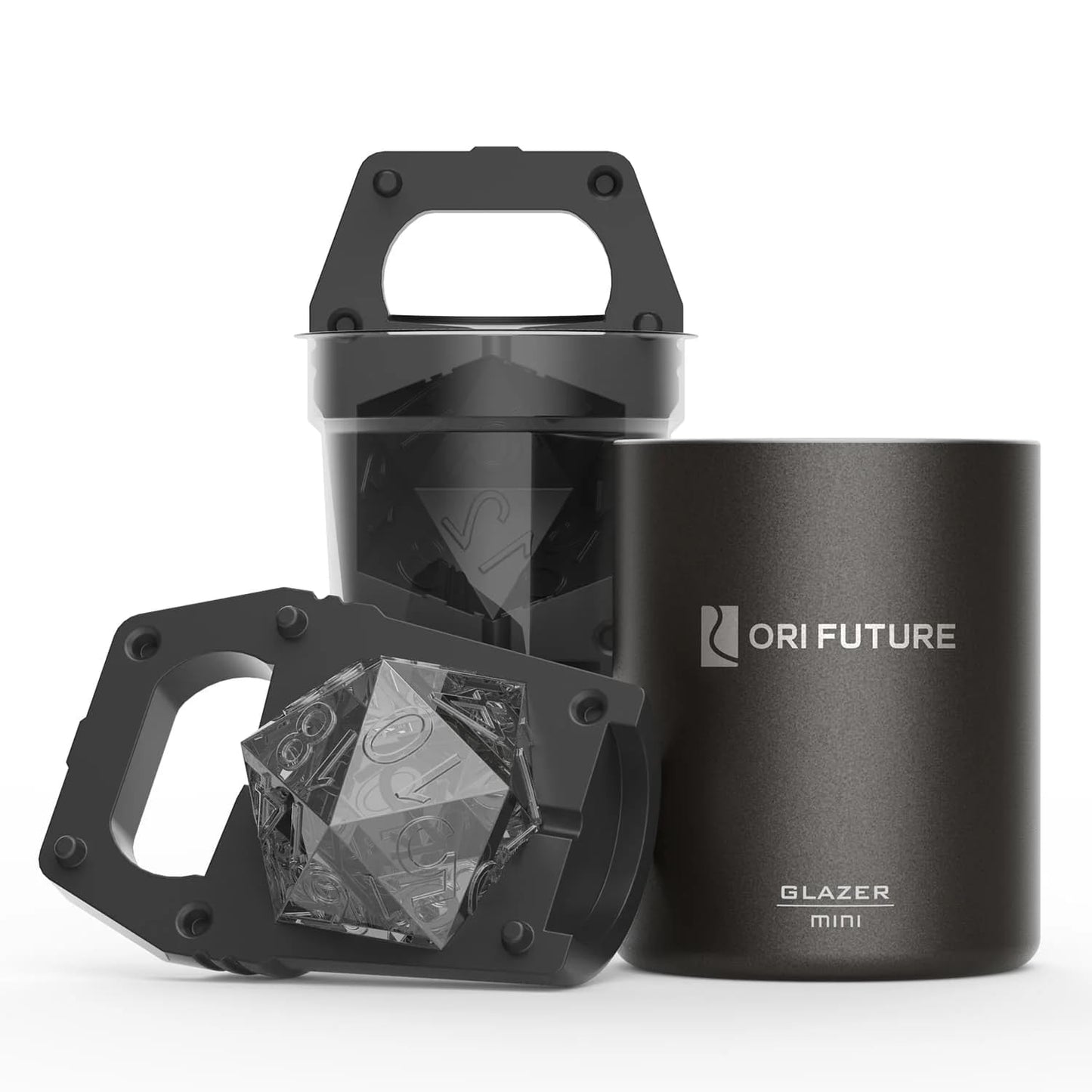 ORI Future GLAZER mini, Clear D20 Ice Cube Mold, DND Gamer Gifts