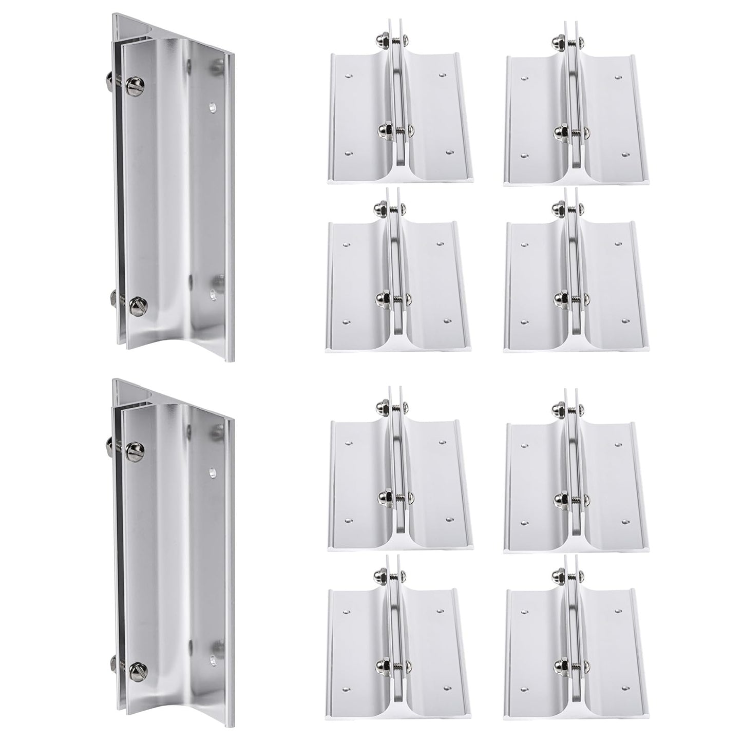 SINKAA Aluminum Corridor Sign Holder, 10 Pack Direct Sign Mount Bracket, Design for Restroom, Conference Room Classic Silver Signs - 4" Length, 1/8" Substrate - Easy to Install
