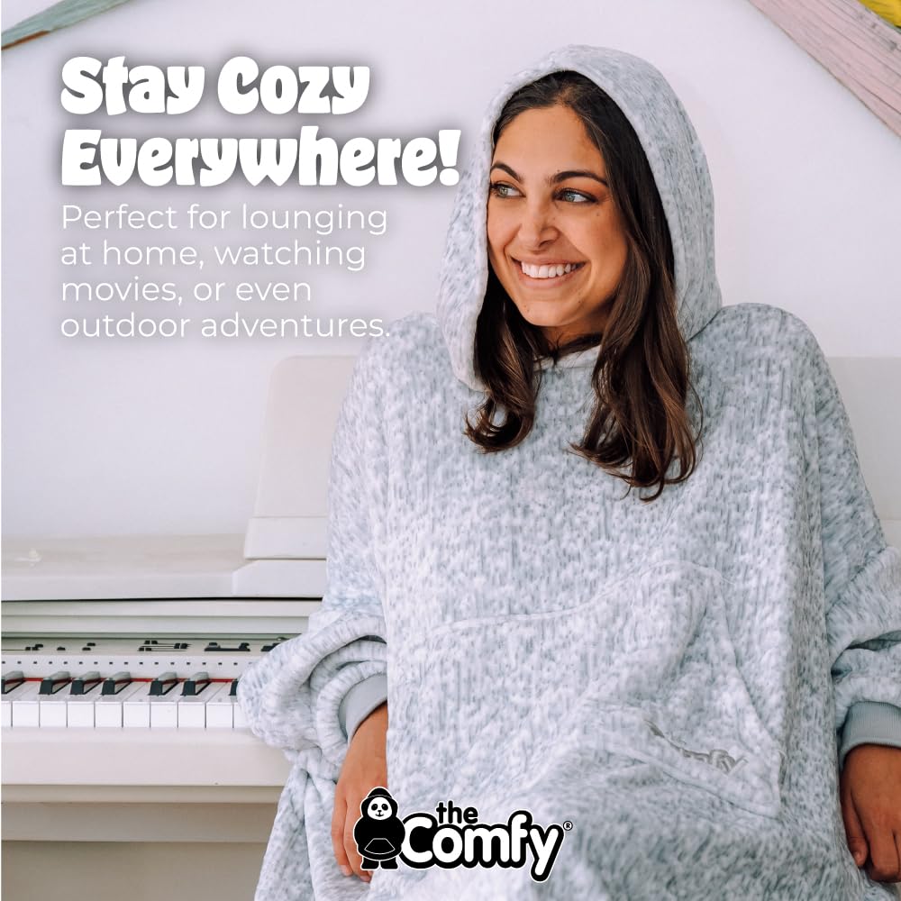 THE COMFY Dream | Oversized Light Microfiber Wearable Blanket, One Size Fits All, Seen on Shark Tank
