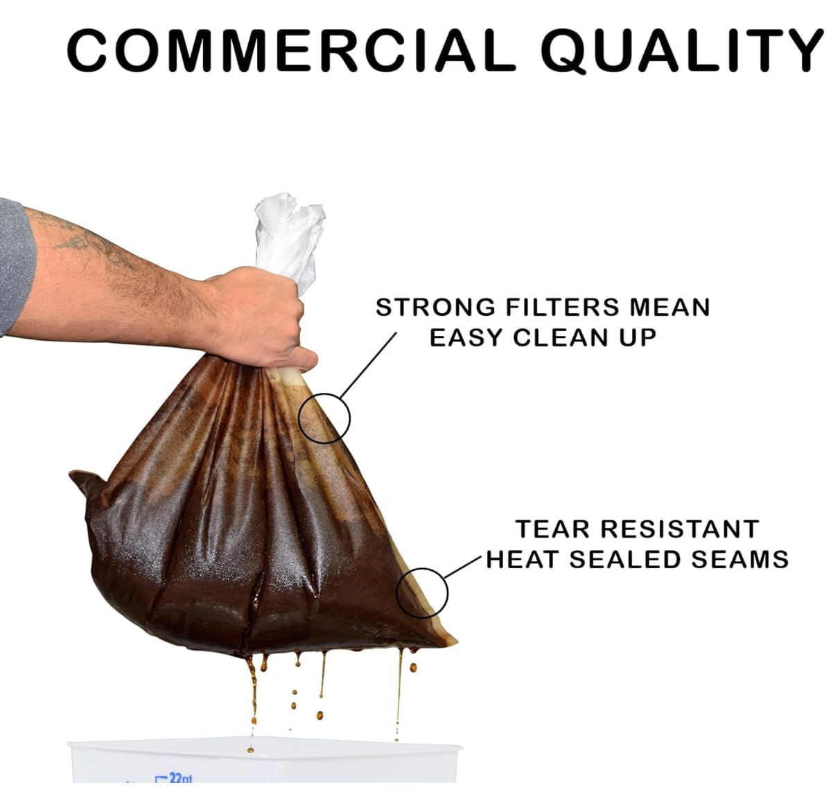 SNAP! Cold Brew Commercial PLA Filter - 50 Count，Disposable Fine Mesh Brewing Bags Commercial Coffee Filters 17''x20'' for Toddy Commercial Coffee Makers, Natural White