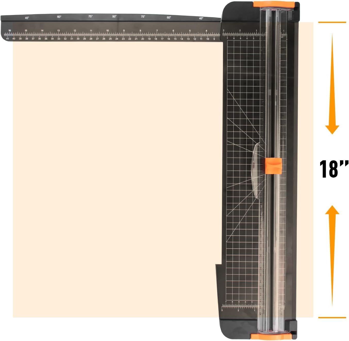 Paper Cutter 18 inch, 5 Pcs Blade 18-inch Cutting Length Paper Trimmers, 18 inch Wrapping Paper Cutter Portable Slicer for Craft Scrapbooking Cardstock