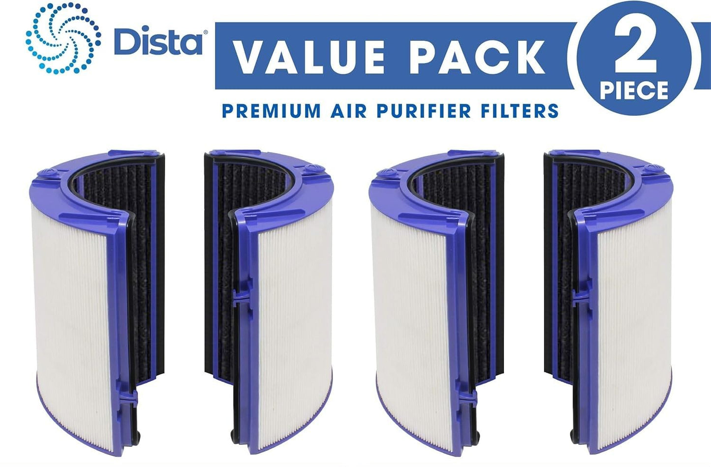 2 Premium Combi 360 Glass Filter Compatible with Dyson Pure Air Purifier Model PH01 PH02 PH03 PH3A PH04 TP06 HP06 TP07 HP07 TP7A TP09 HP09 TP10 HP10 HP4B. 970341-01 965432-01.