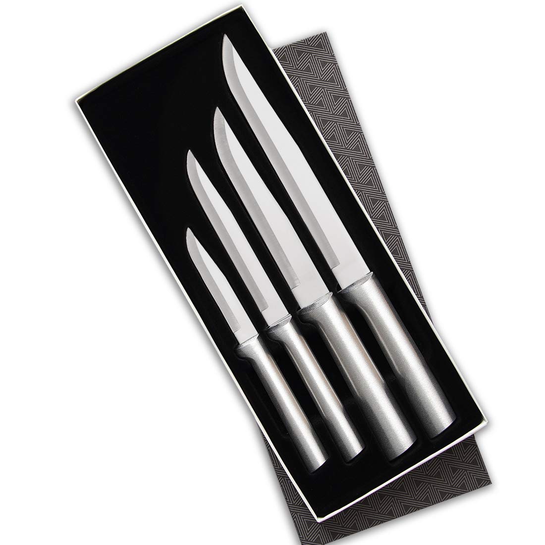 Rada Cutlery Wedding Register Gift Set (S04), 4-Piece Knife Set, Stainless Steel Blades, Silver Handle