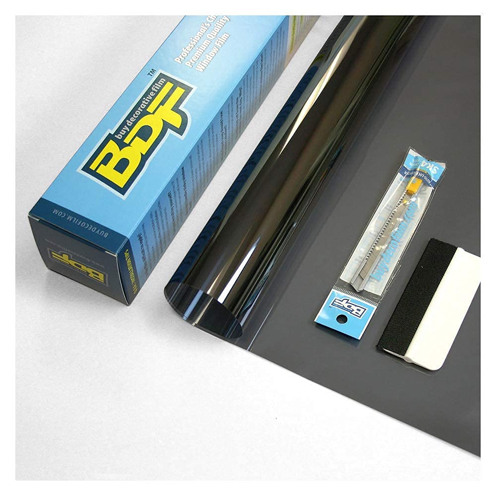 BDF NA05 Window Film Daytime Privacy and Sun Control Natural Black 5 (Very Dark) - 36in X 12ft