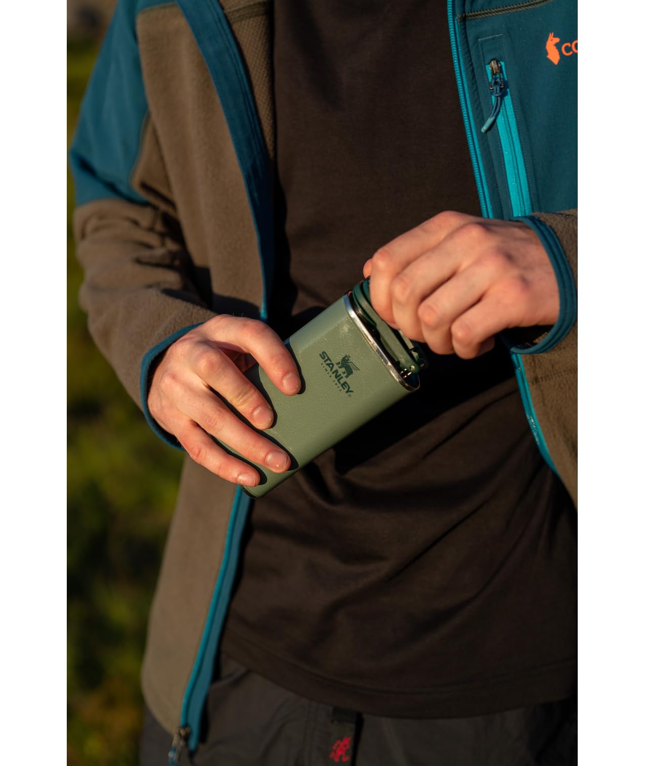 Stanley Classic Easy Fill Wide Mouth Flask 8 oz | Leakproof Hip Flask | Hinge Connected Never Lose Cap | Insulated Stainless Steel Liquor Container | BPA-Free | Ash