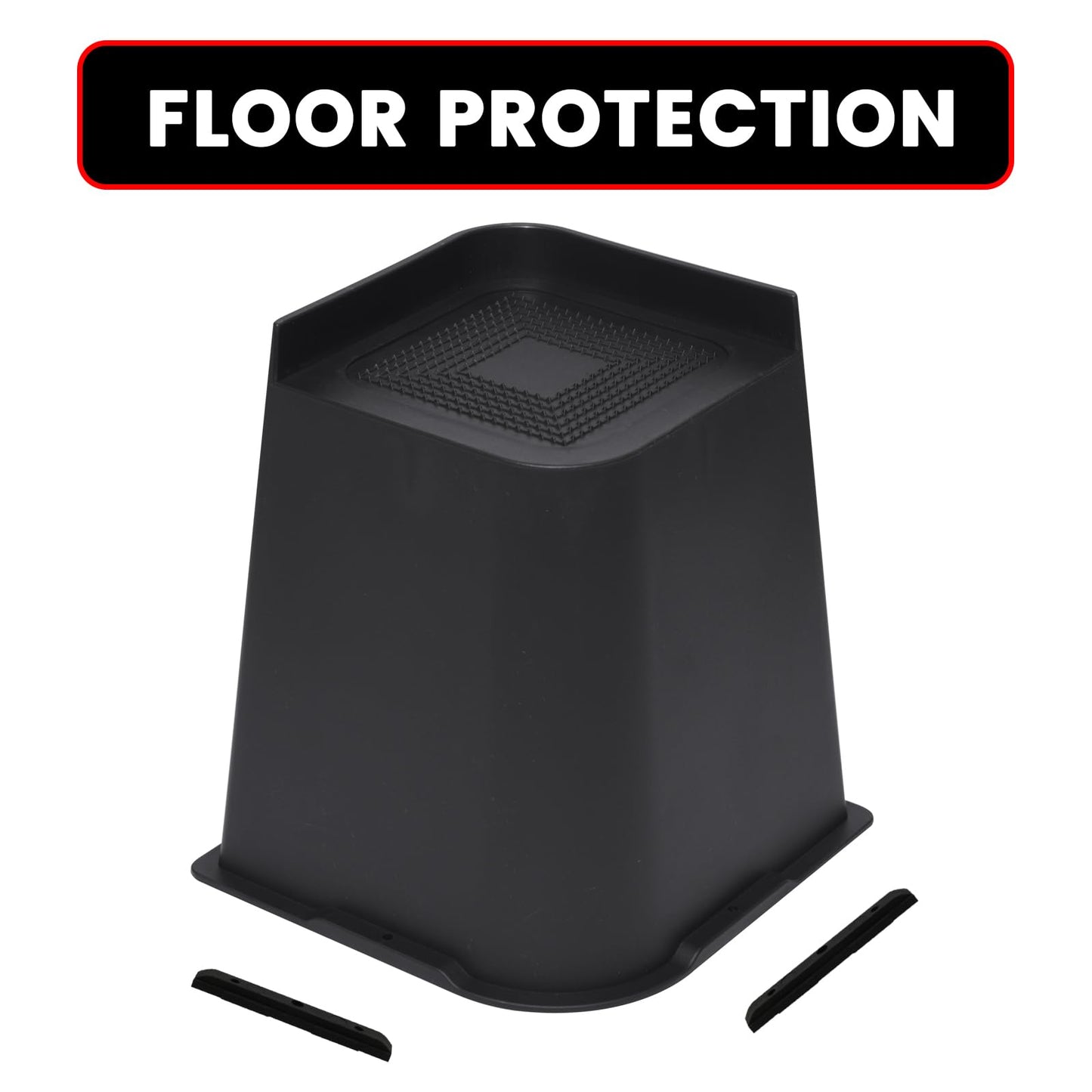 MYMULIKE Bed Risers 8 inch, Oversized Furniture Risers, Support Up to 6000 Lbs, Lift 8 inch for Couch, Sofa, Table,Chair (Black 4 Pack, 8 inch)