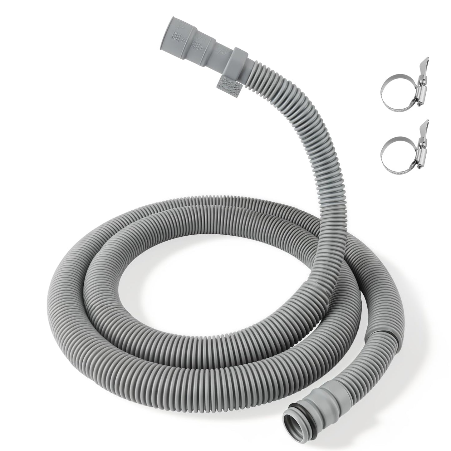 AIYOYOLIFE Dishwasher Drain Hose Extension with 2 Clamps Compatible with LG Quadwash Thinq LDT5665BD LDP6797BD LDF5545 LDTS5552S LDTS5552S LDNFC33LS Replace#: AEM74333104 AEM74333101