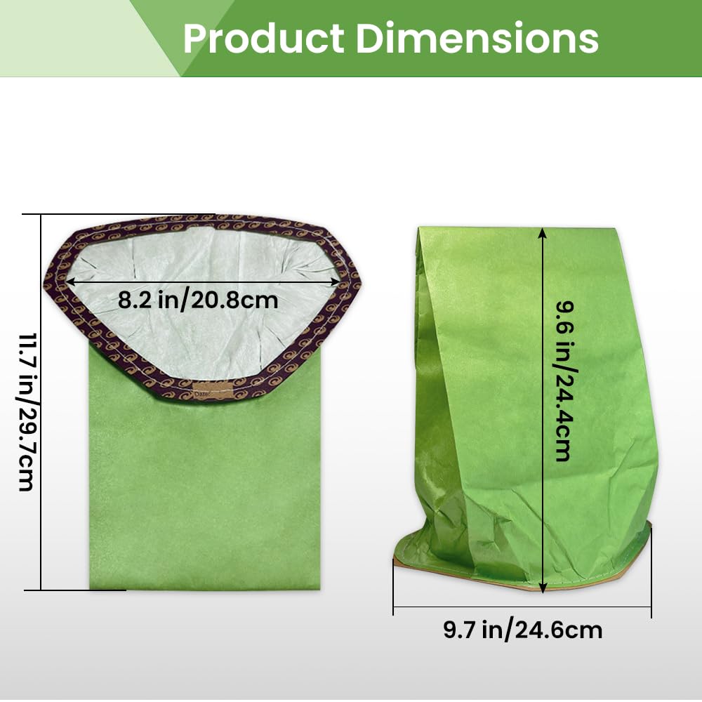 20 Pack 107314 Backpack Vacuum Bags Compatible with ProTeam 6 QT Backpack Vacuum Cleaner，for Super Coach Pro 6, GoFree Flex Pro, ProVac FS 6