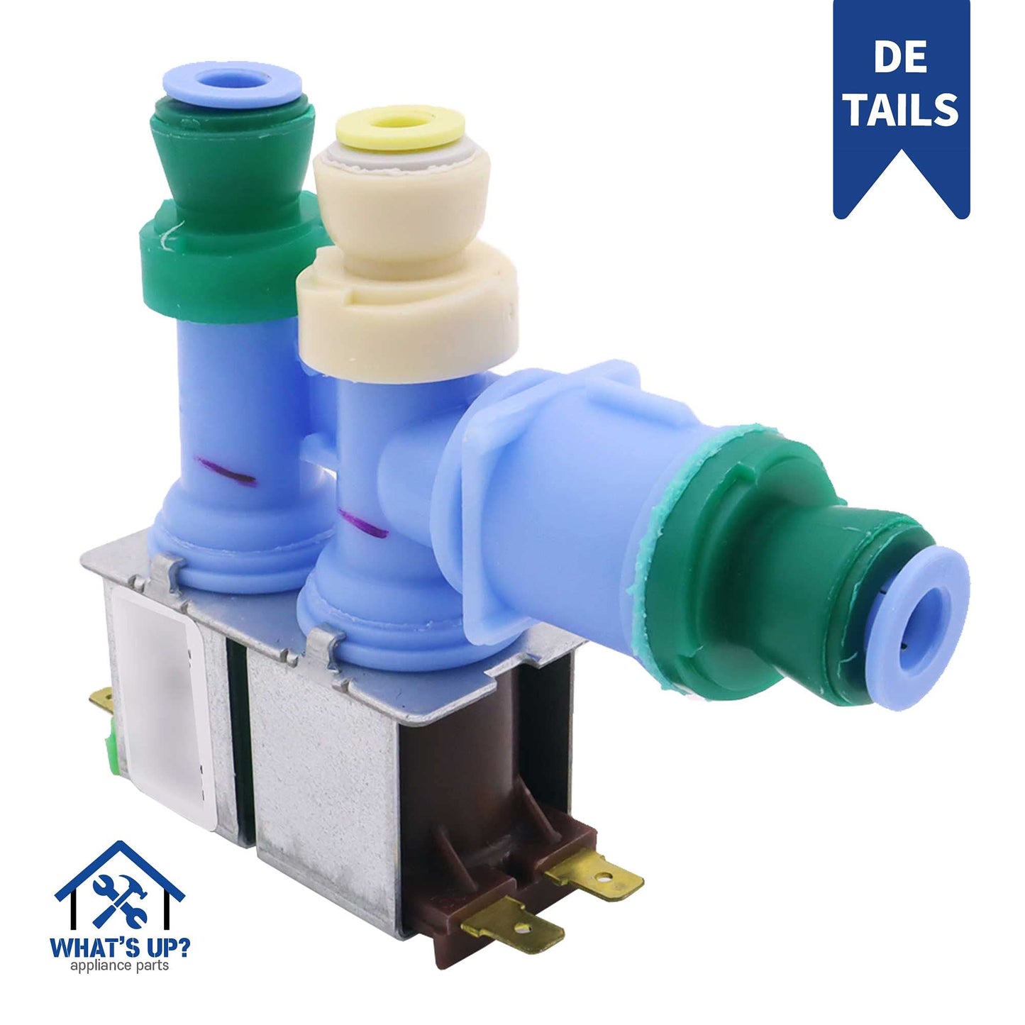 What's Up? W10312696 Washer Water Inlet Valve Replacement Part for Whirlpool Washers Replaces AP6019288 PS11752594