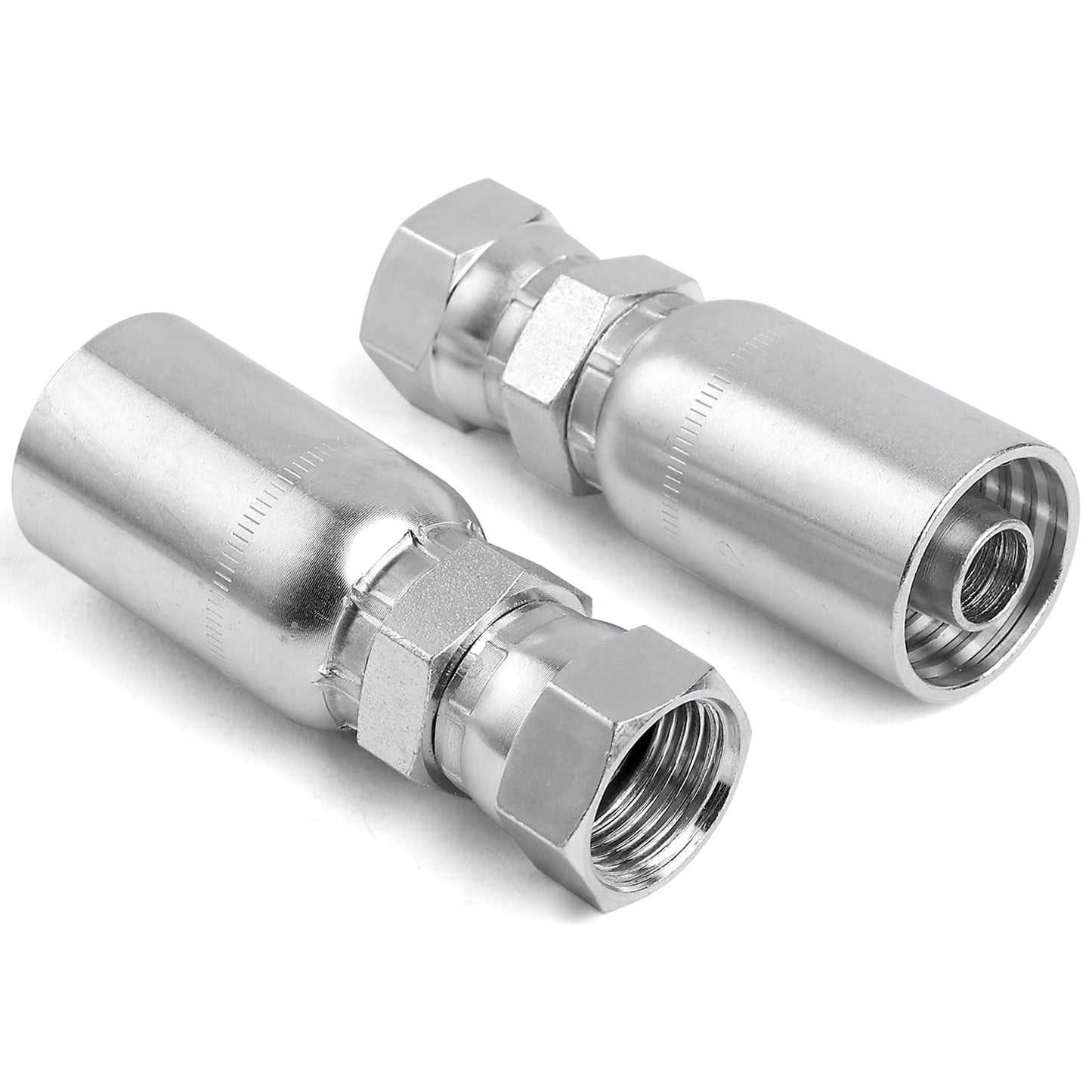 12PK 1/2" Hydraulic Hose x 1/2" JIC 37° Female Hydraulic Hose End Swivel Crimp Fitting Compatible with Dayco Weatherhead U-Series