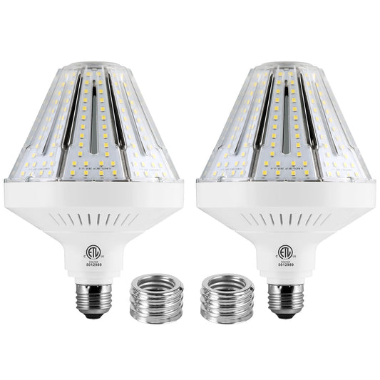 1200W Equivalent Led Corn light bulbs,18000 Lumen LED Corn Bulb 120W 5000K Daylight White Lamp,E26/E39 Medium Mogul Base,2-Pack Large Area Lights For Outdoor Indoor Garage Warehouse Factory Workshop