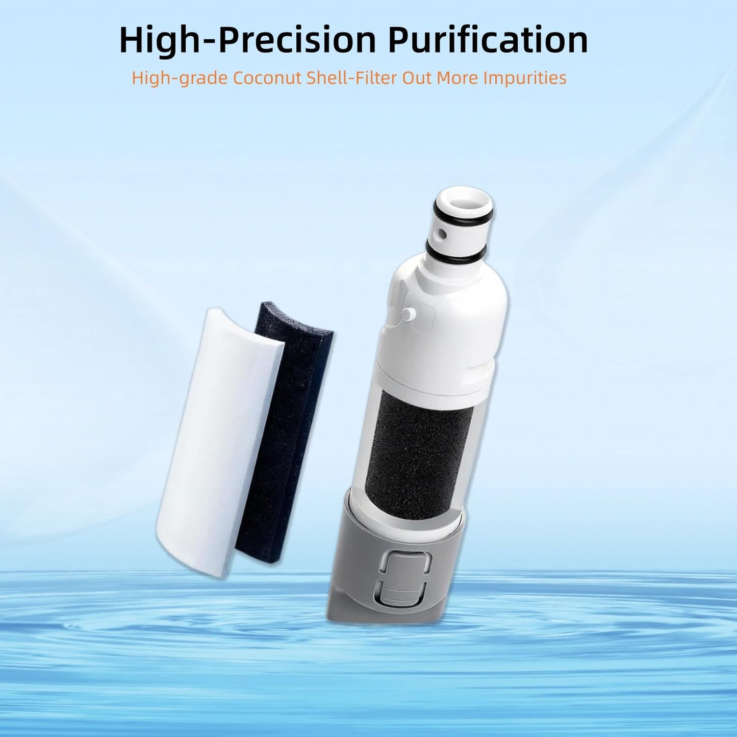 EDR2RXD1 Water Filter Replacement for Filter 2, W10413645A, W10413645, KAD2RXD1, EDR2RXD1, P9RFKB2L, WHR2RXD1, P9KB2L, Kenmore 46-9082, 46-9903, 3 Pack