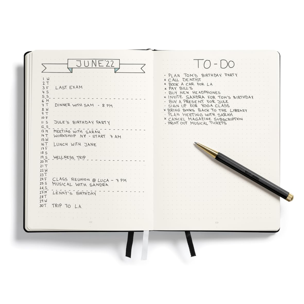 LEUCHTTURM1917 Official Bullet Journal Writing Pen Special Edition Drehgriffel Built for BuJo - Gel Pen Stylus with Black Ink Included (Black)