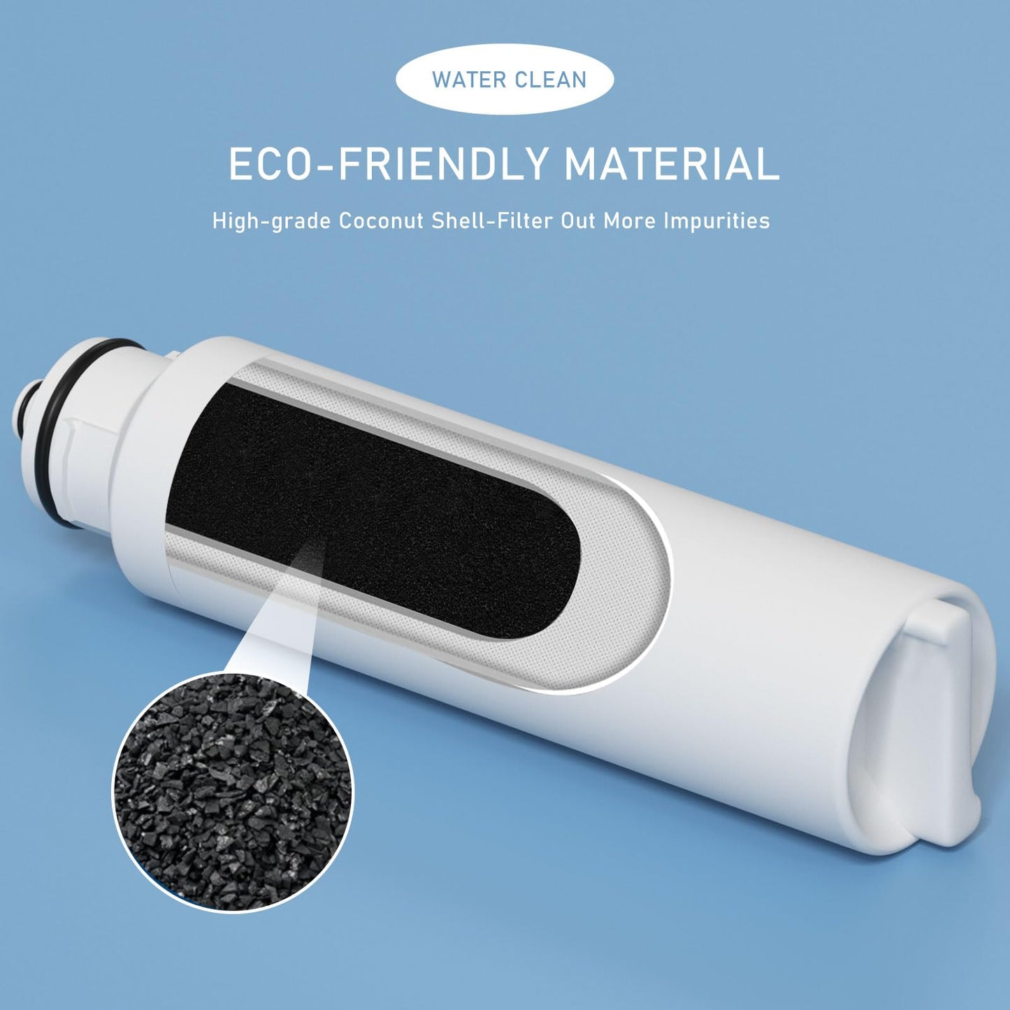 HX2017FR-A Water Filter Cartridge Compatible with Hisense HRF266N6CSE1, HRF266N6CSE, HRF209N6CSE, HRF254N6TSE, HRF254N6DSE Twist-In Models, 3 Packs