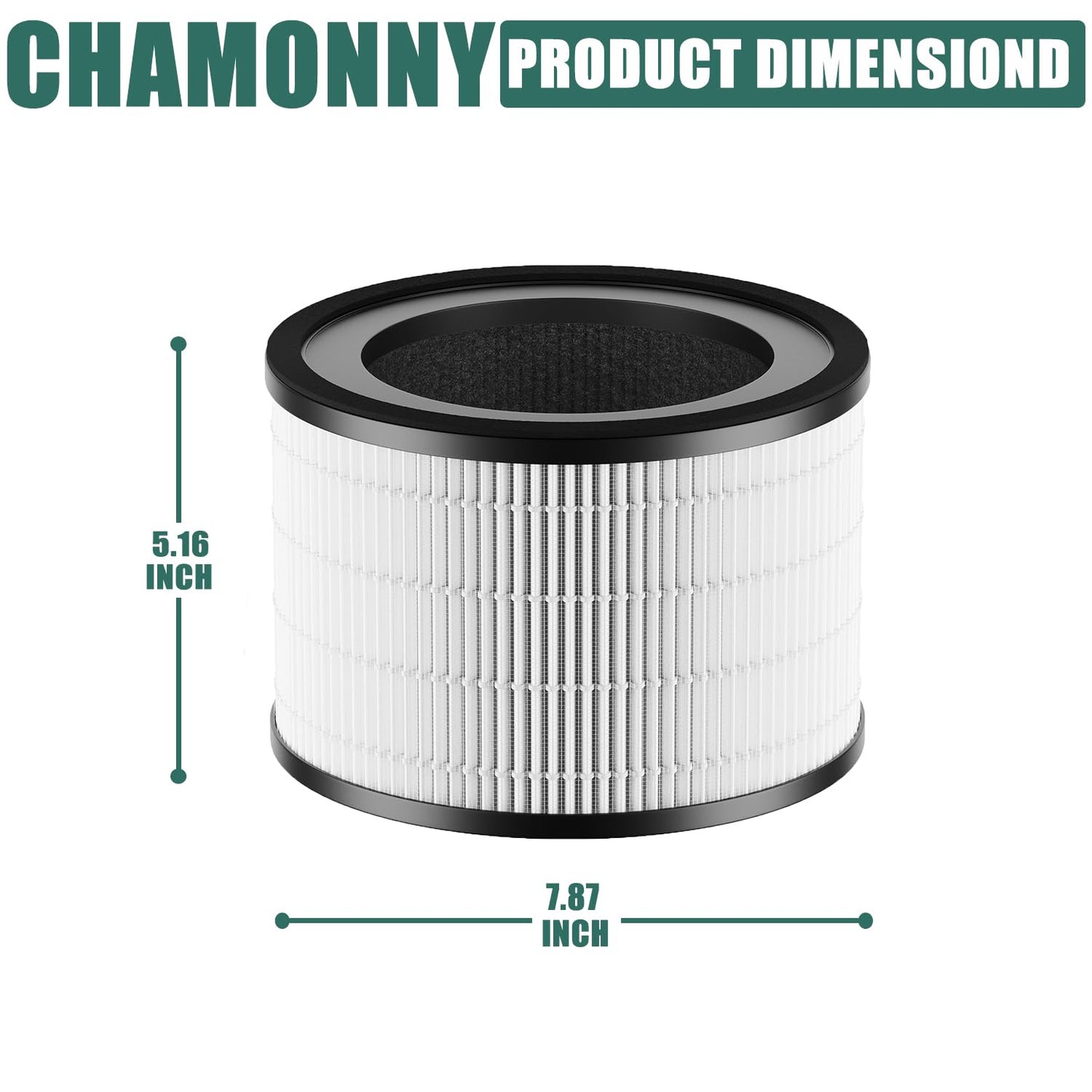 CHAMONNY MAF-02 Filter Replacement, Compatible with Miko IBUKI M MA-02CW Air Purifier MAF-02/970 Sqft, 2 Pack