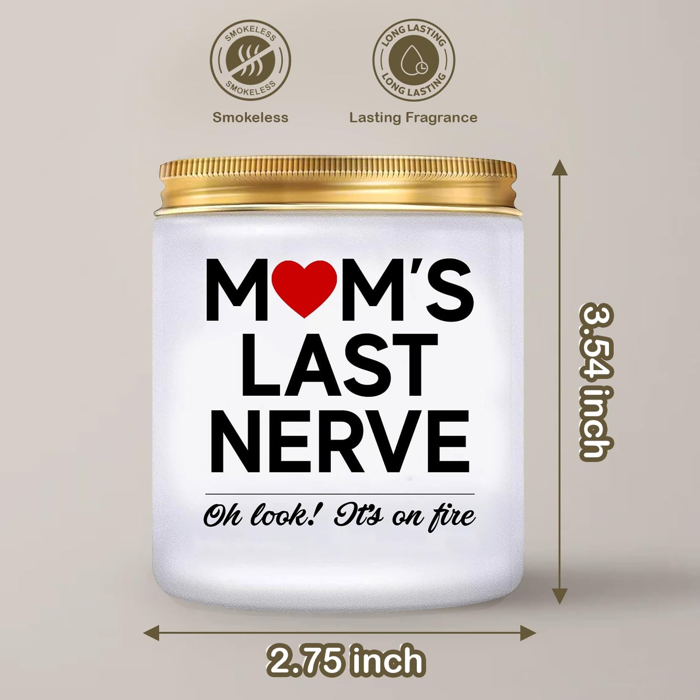 ShinyKT Mom's Last Nerve Candle, Mothers Day Gifts for Mom from Daughter Son, Birthday for Mama Stepmom Mother in Law, Mom Gift from Daughter Son, Present for Women